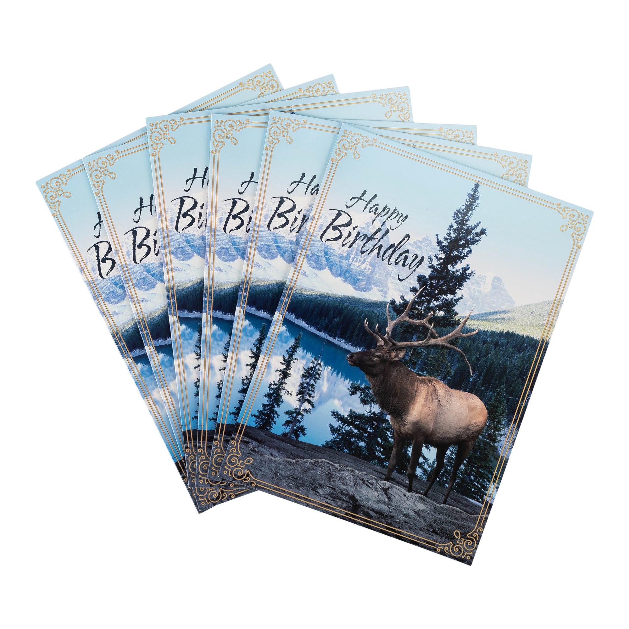 Single Cards: Birthday, Elk, Have a Blessed Birthday (Set of 6)