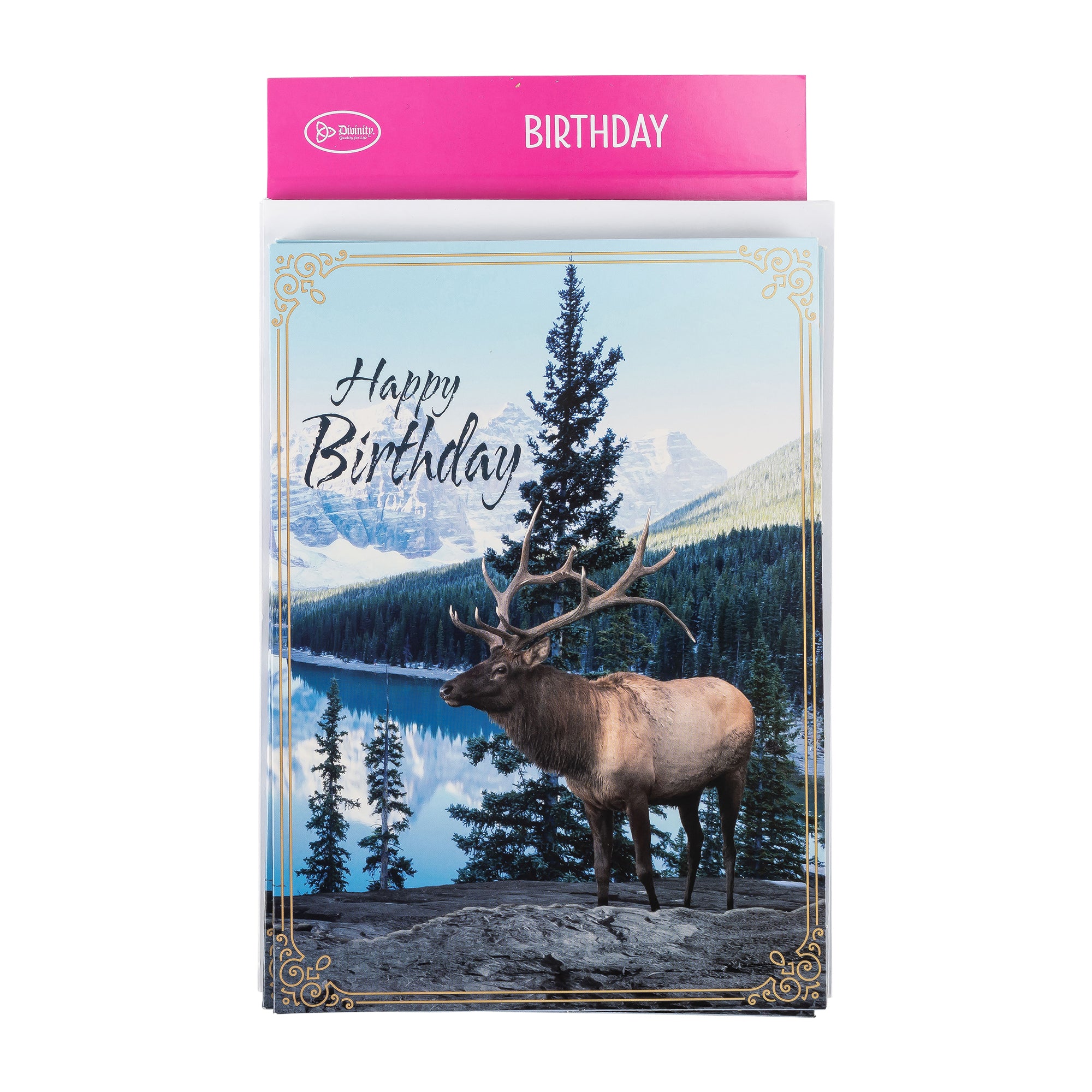 Single Cards: Birthday, Elk, Have a Blessed Birthday (Set of 6)