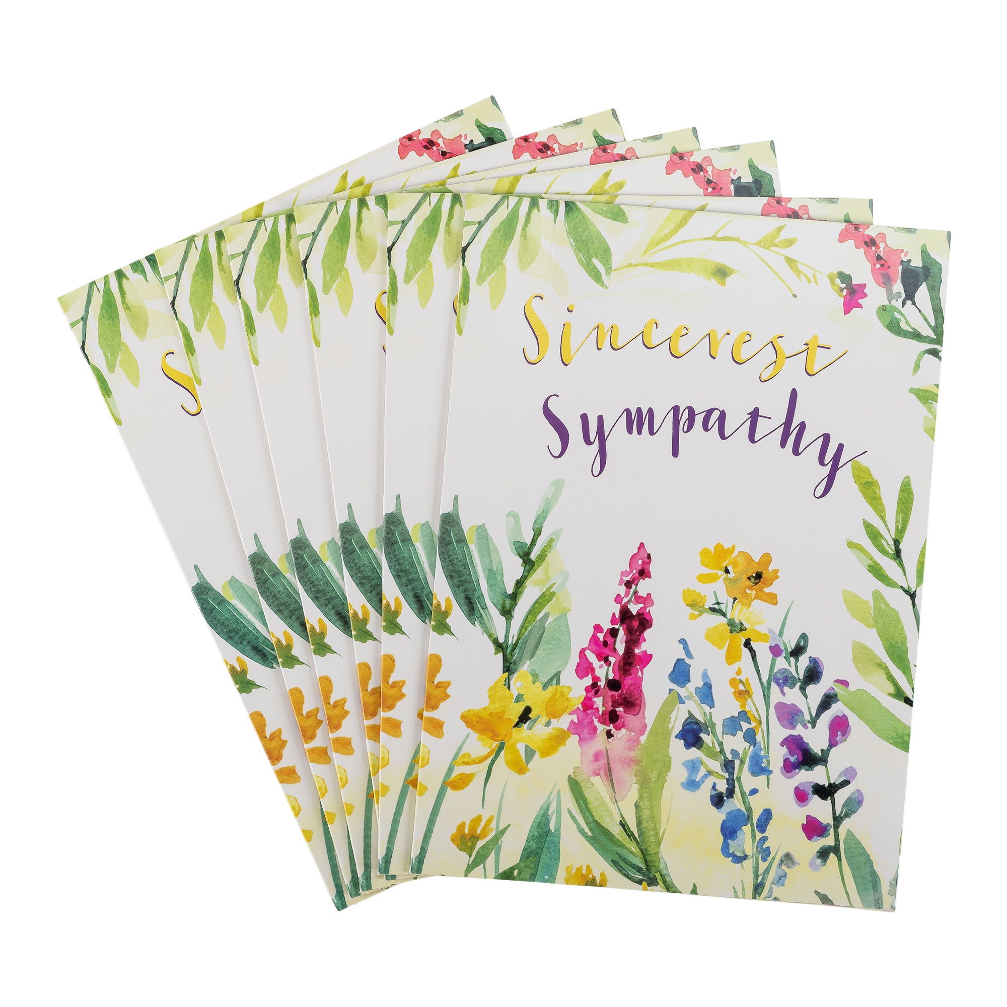 Single Cards: Sympathy Watercolor Psalm 69:29 (Set of 6)