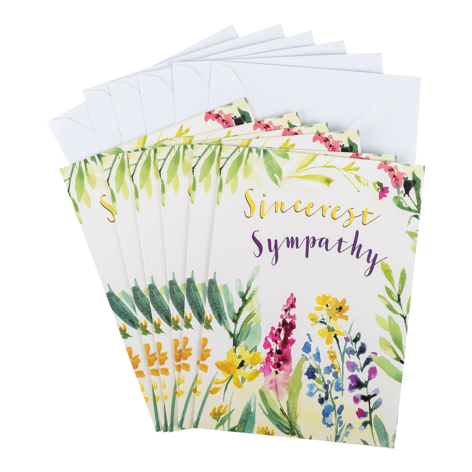 Single Cards: Sympathy Watercolor Psalm 69:29 (Set of 6)