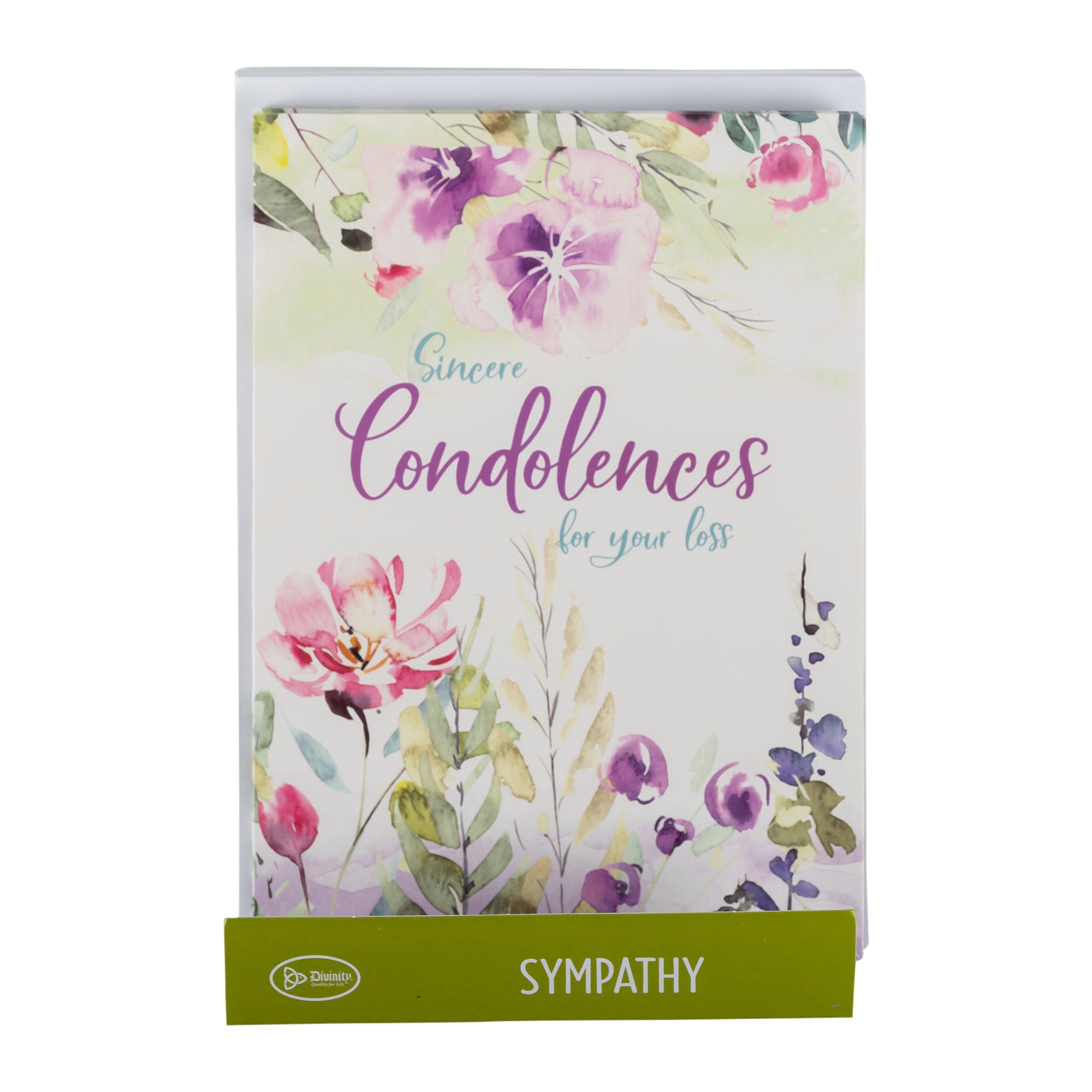 Single Cards: Condolences Watercolor 2 Thessalonians 2:16-17 (Set of 6)