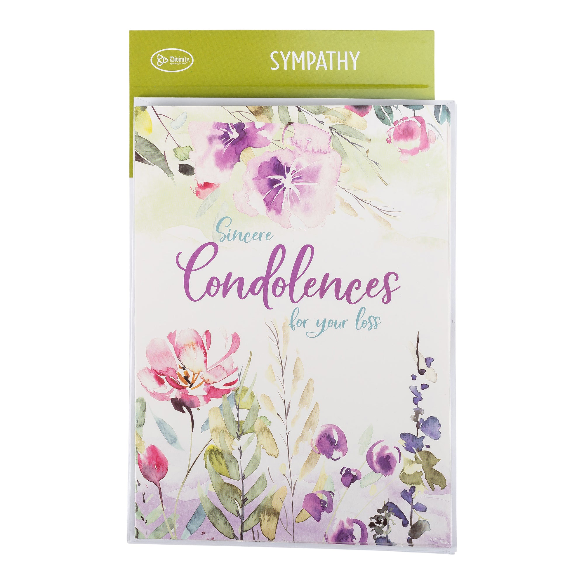 Single Cards: Condolences Watercolor 2 Thessalonians 2:16-17 (Set of 6)