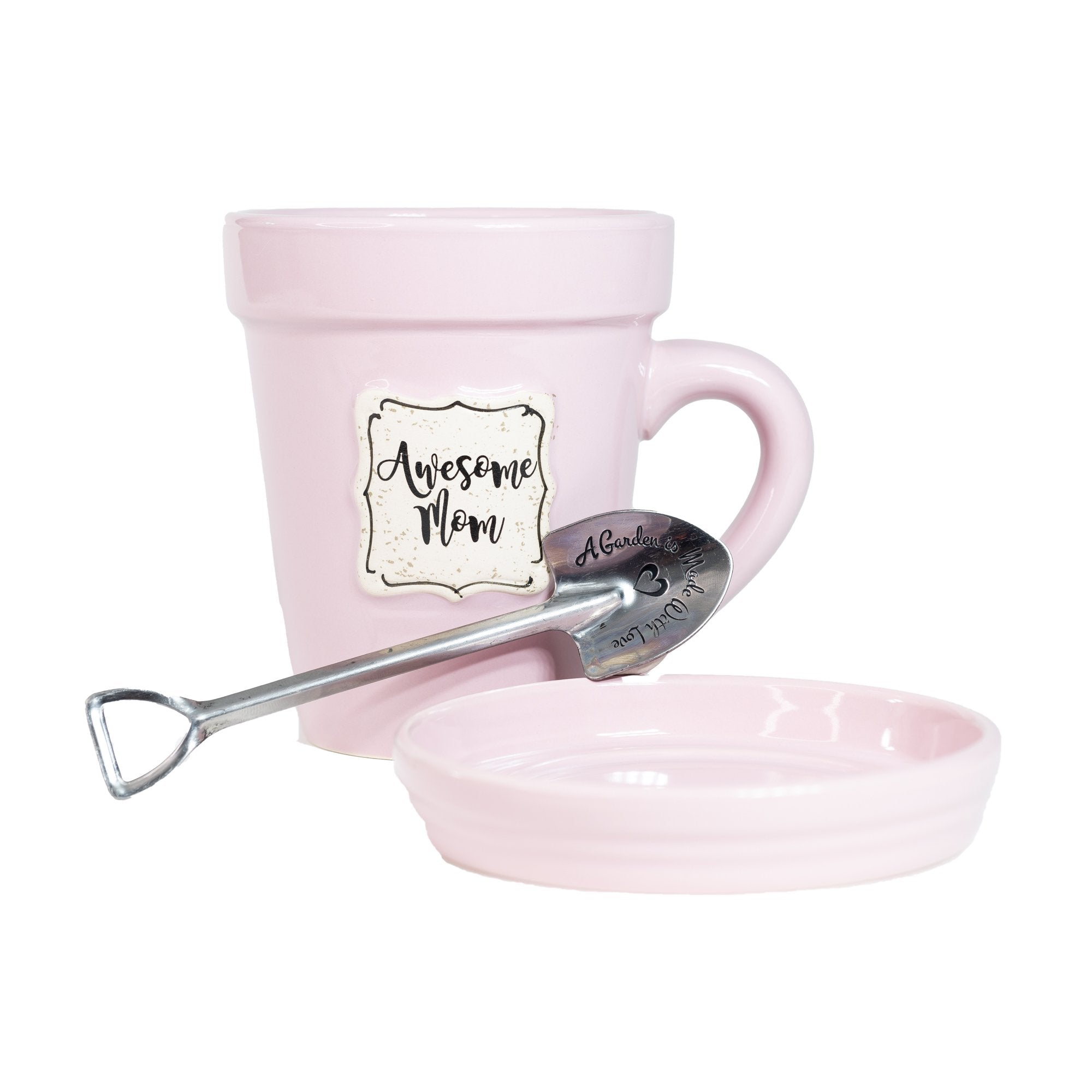 Pink Flower Pot Mug - "Awesome Mom"
