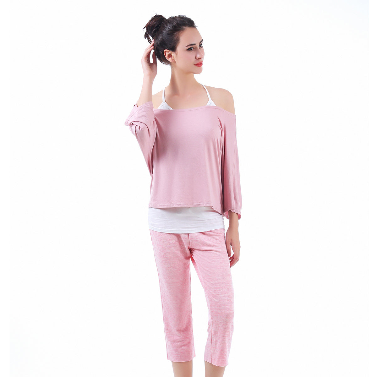 S/M Pink Off Shoulder Sweatshirt