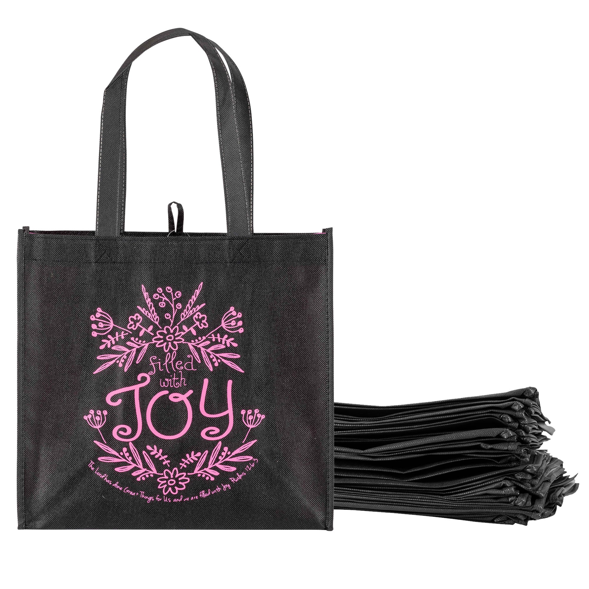 Eco Tote: Black: Filled With Joy