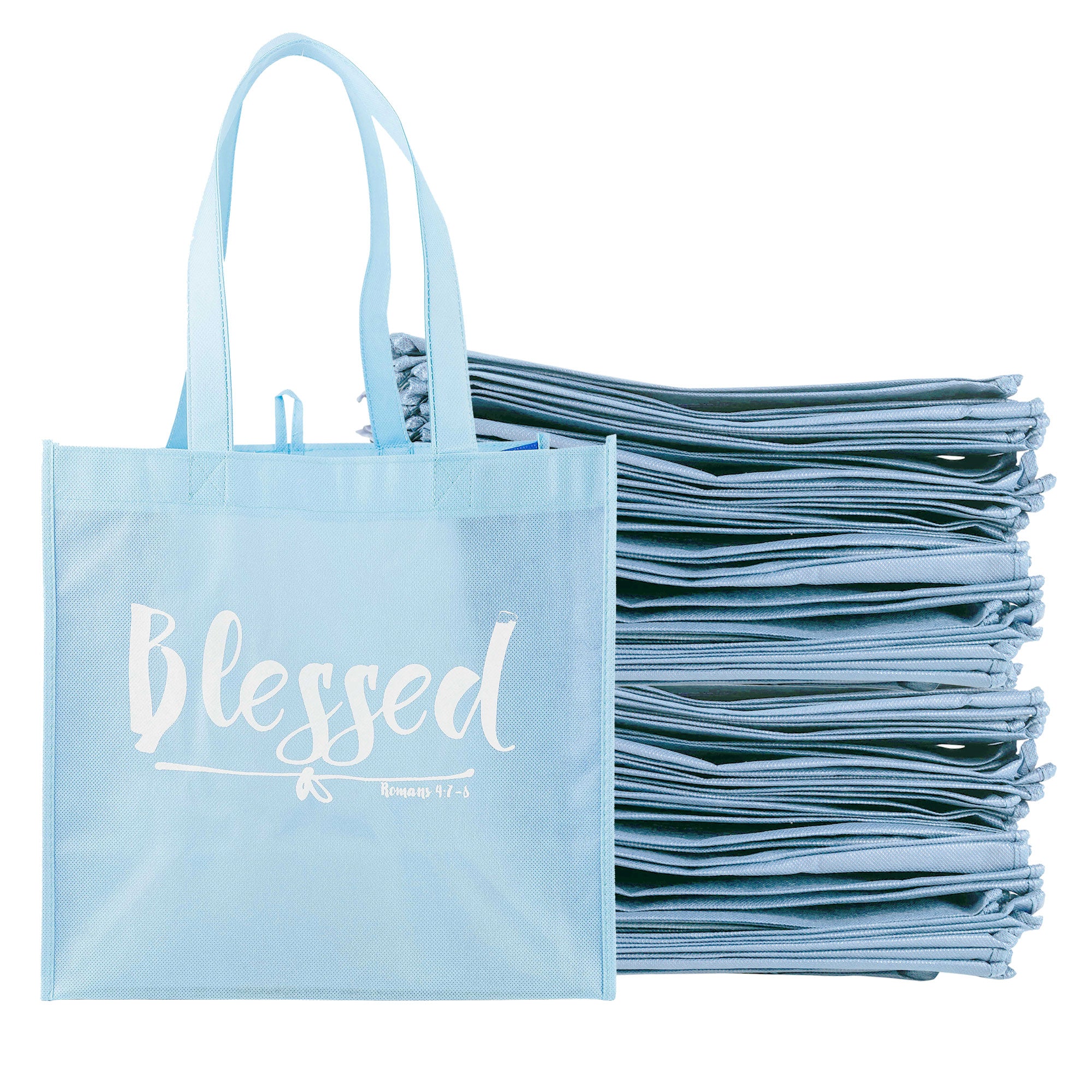 Eco Tote: Light Blue: Blessed