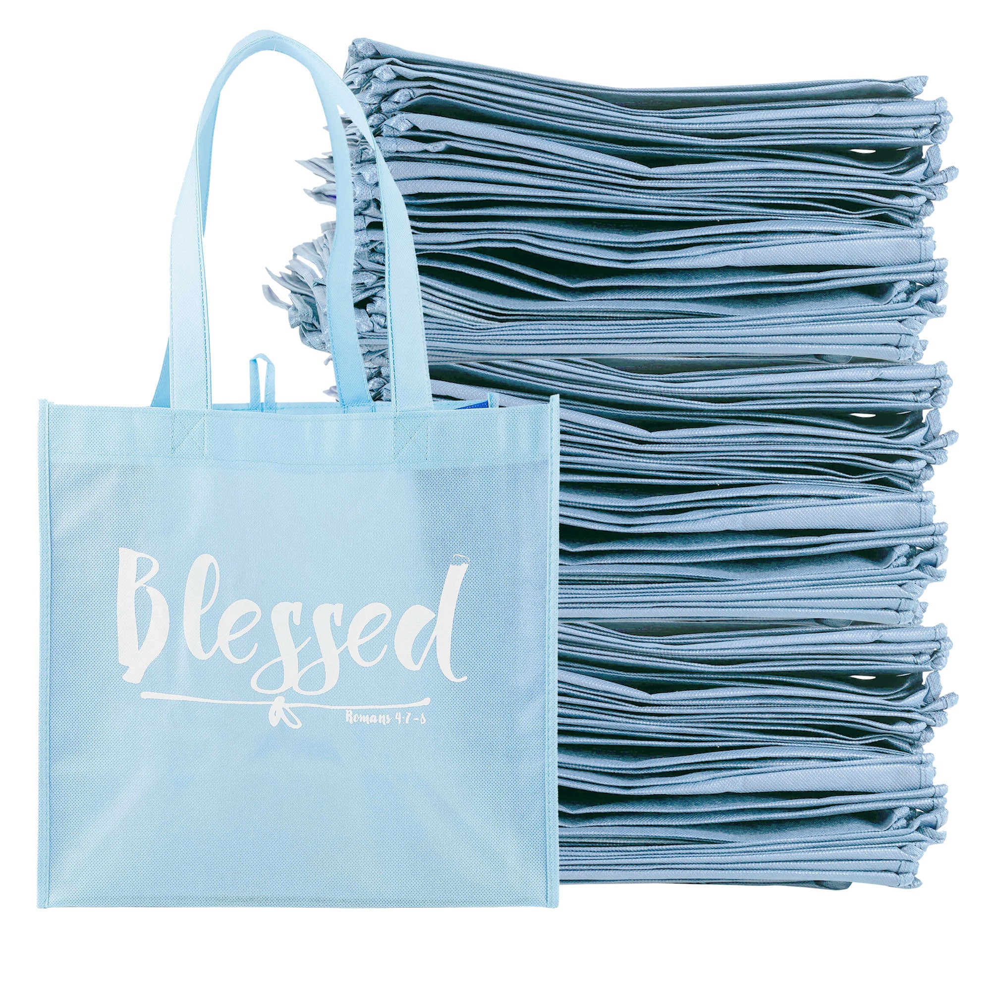 Eco Tote: Light Blue: Blessed