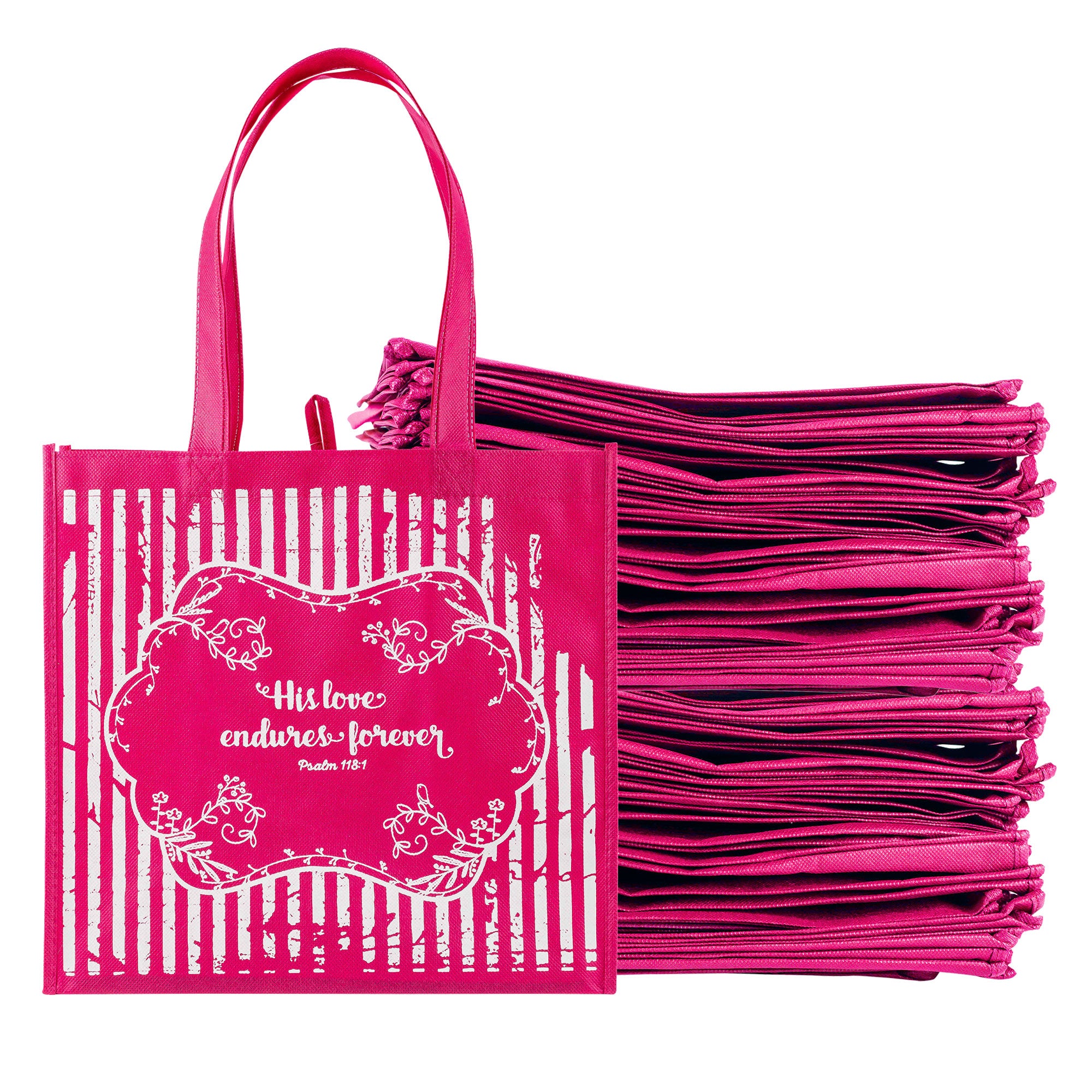 Eco Tote: Pink His Love Endures