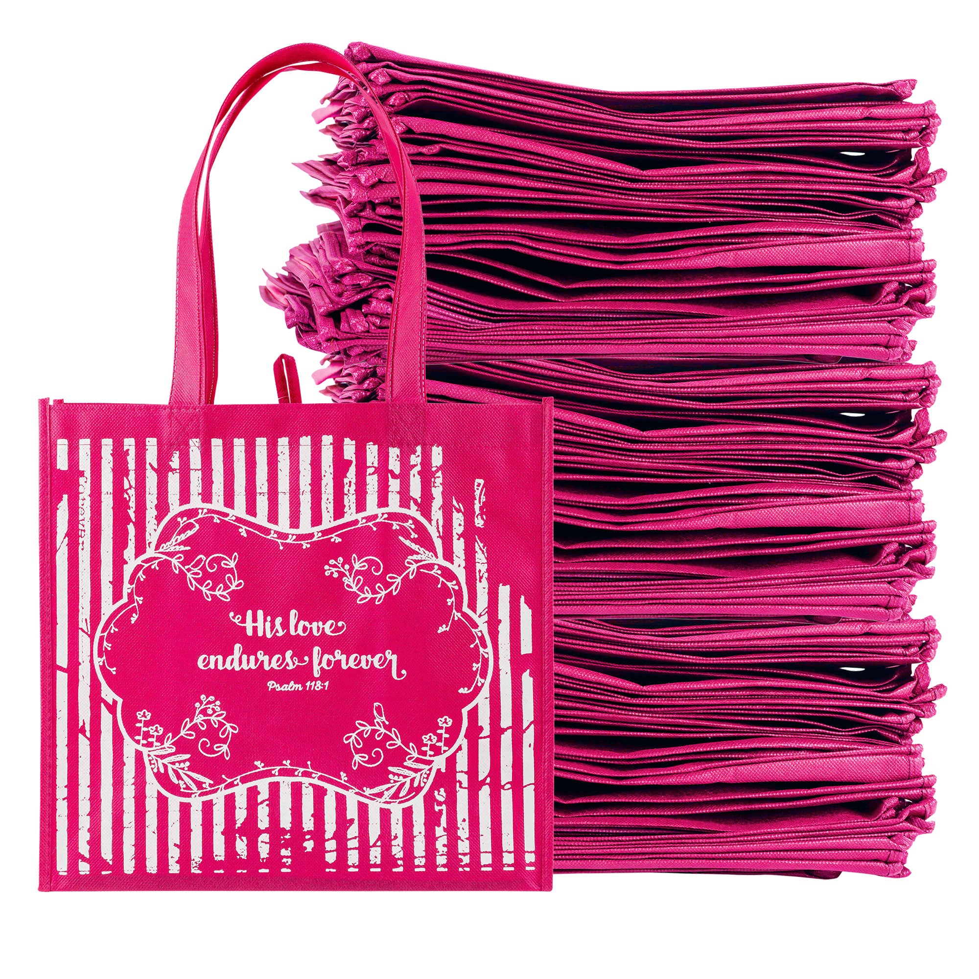 Eco Tote: Pink His Love Endures