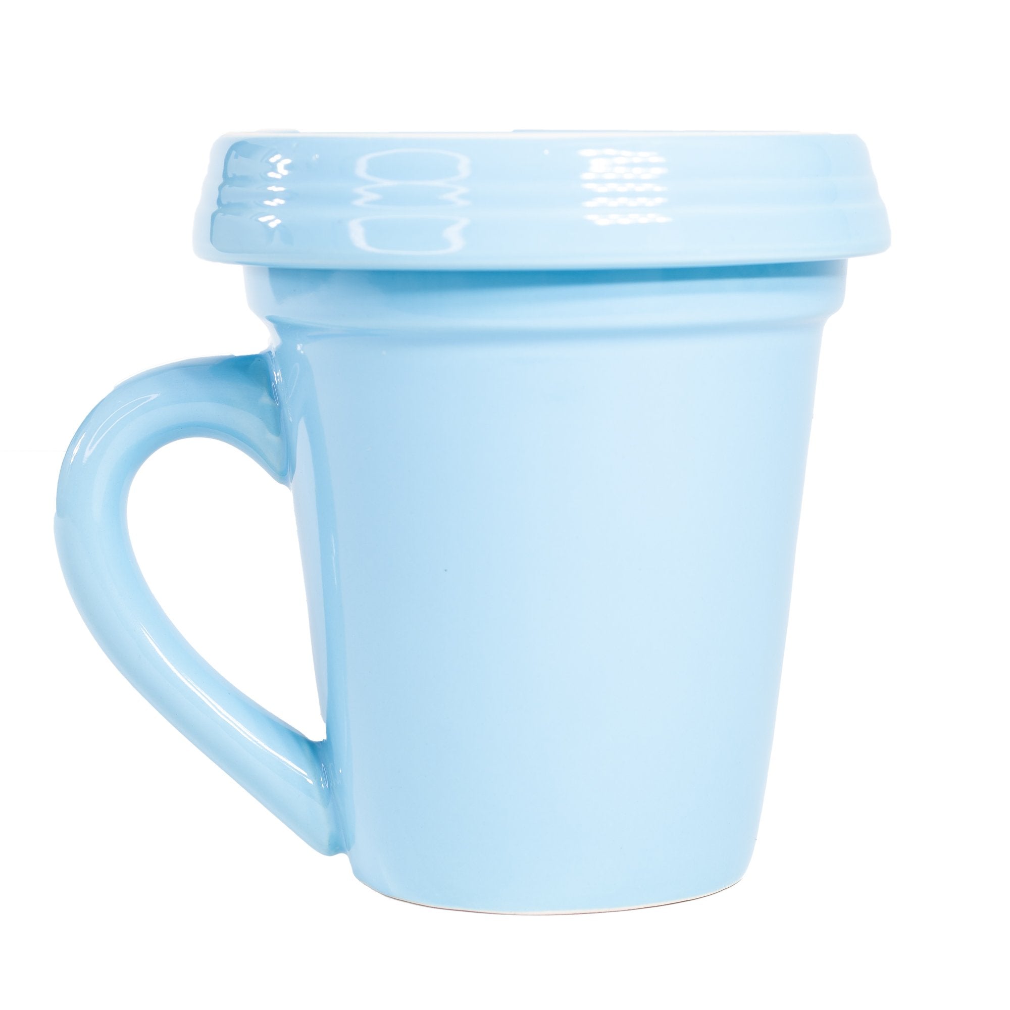 Blue Flower Pot Mug - "Best Friend"