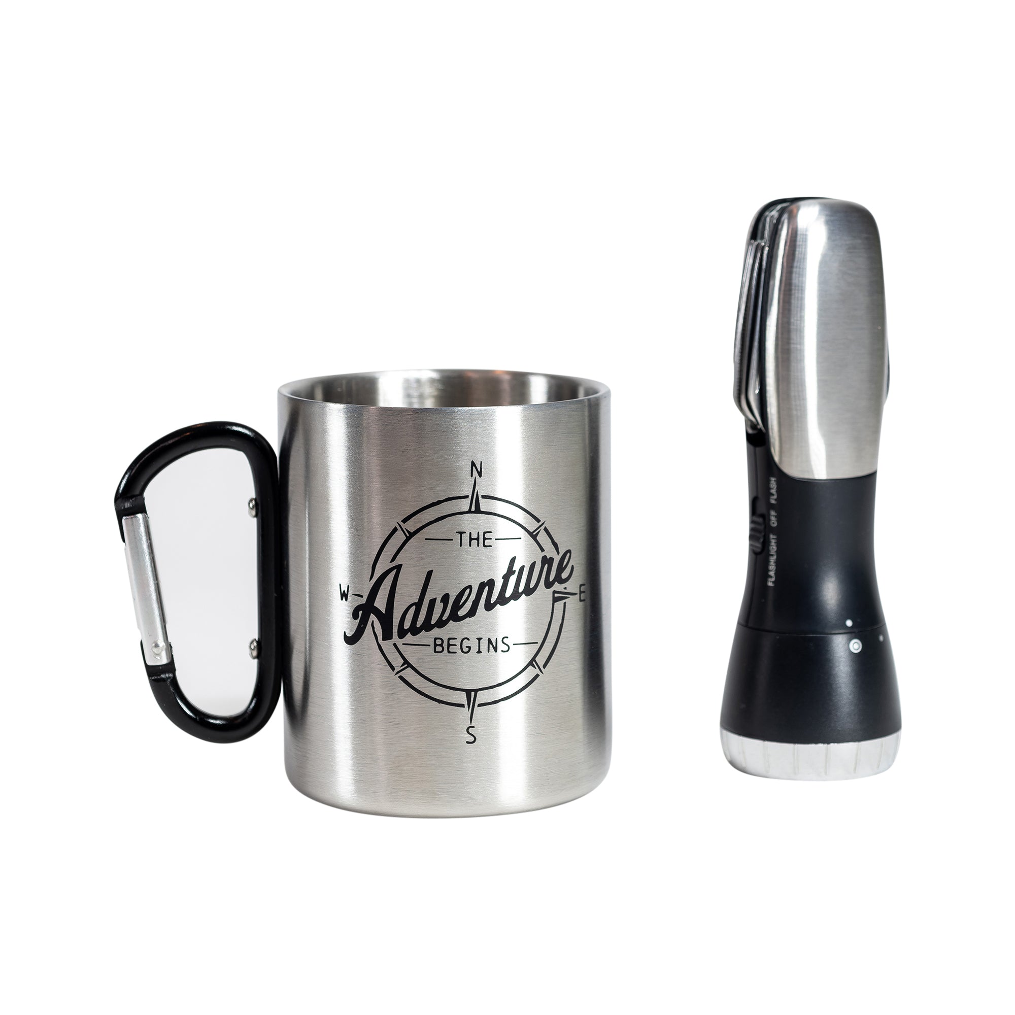 The Adventure Begins Gift Set : Flashlight & Mug Gift Set