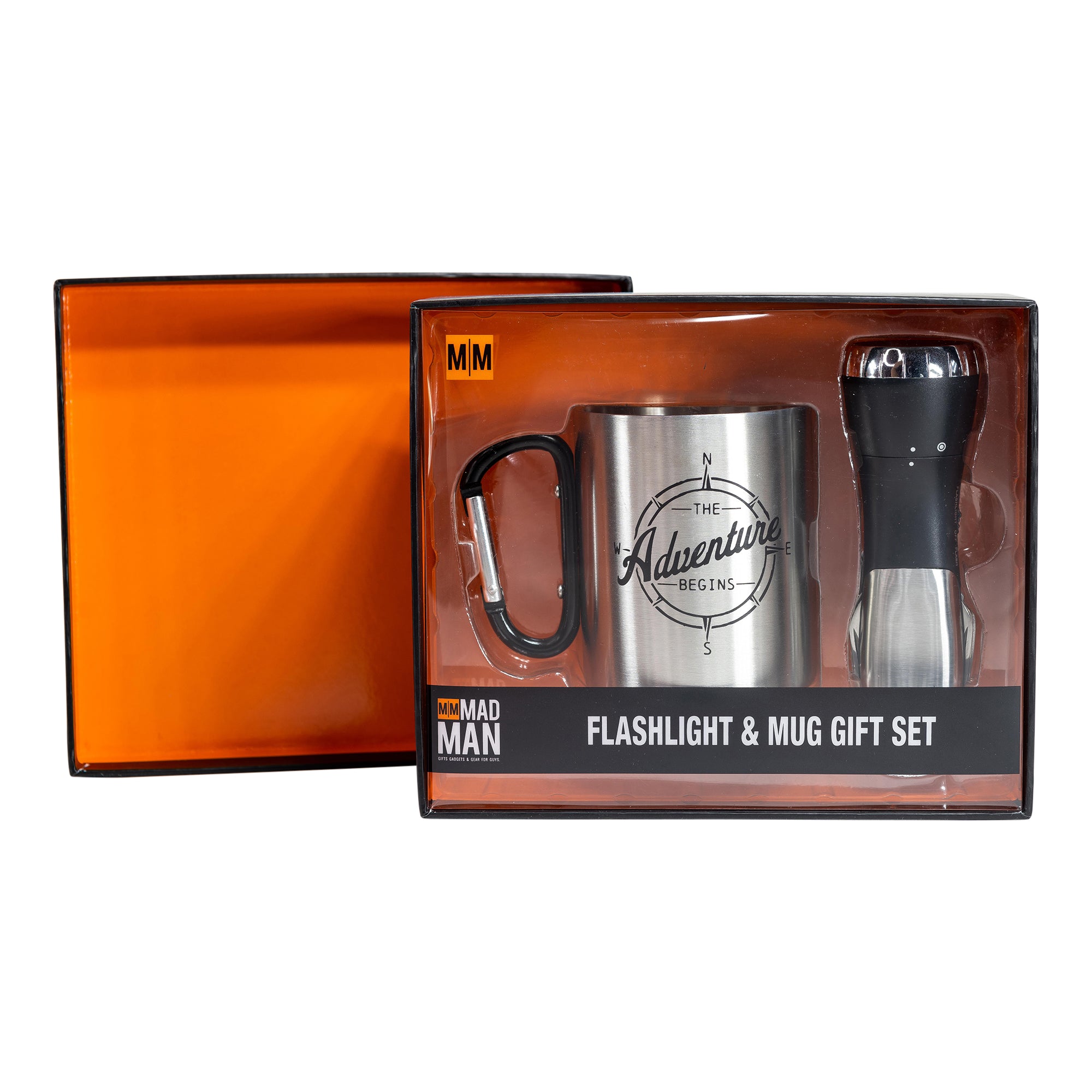 The Adventure Begins Gift Set : Flashlight & Mug Gift Set