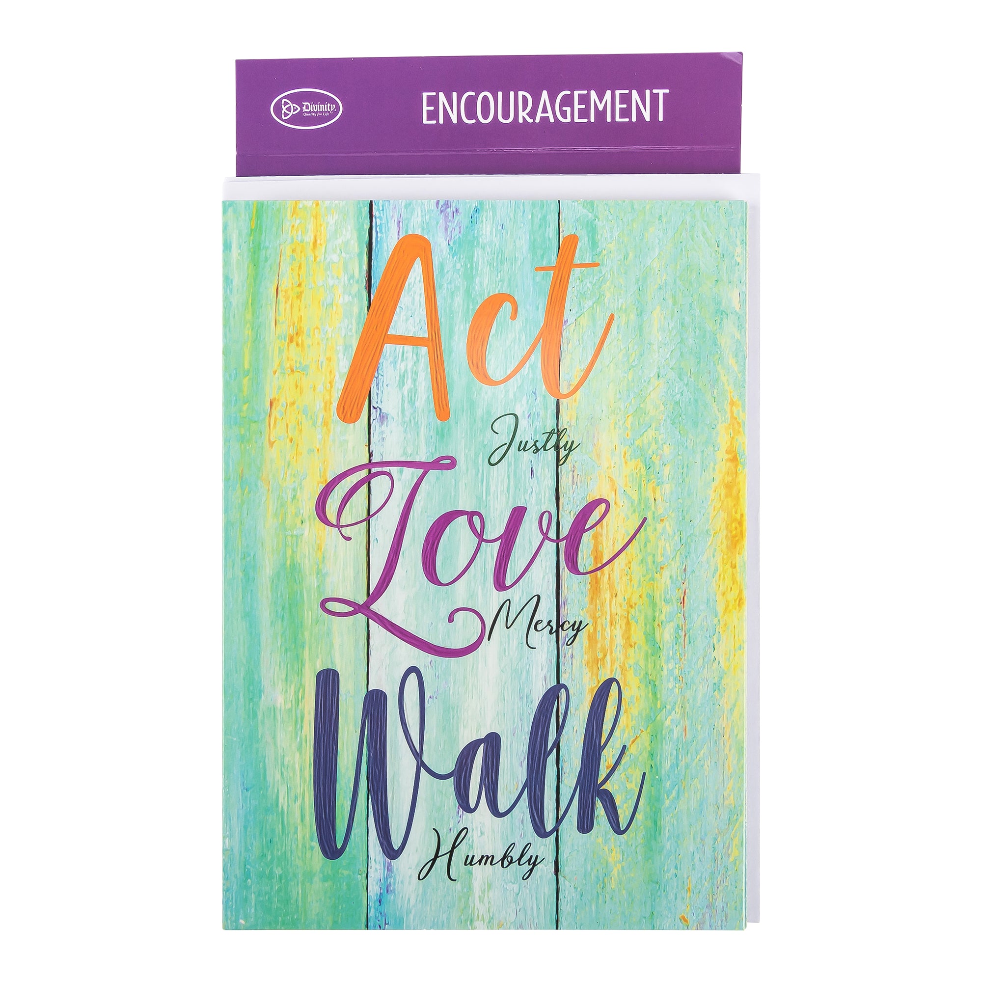 Single Cards - Encouragement - Act Micah 6:8 (6 pk)