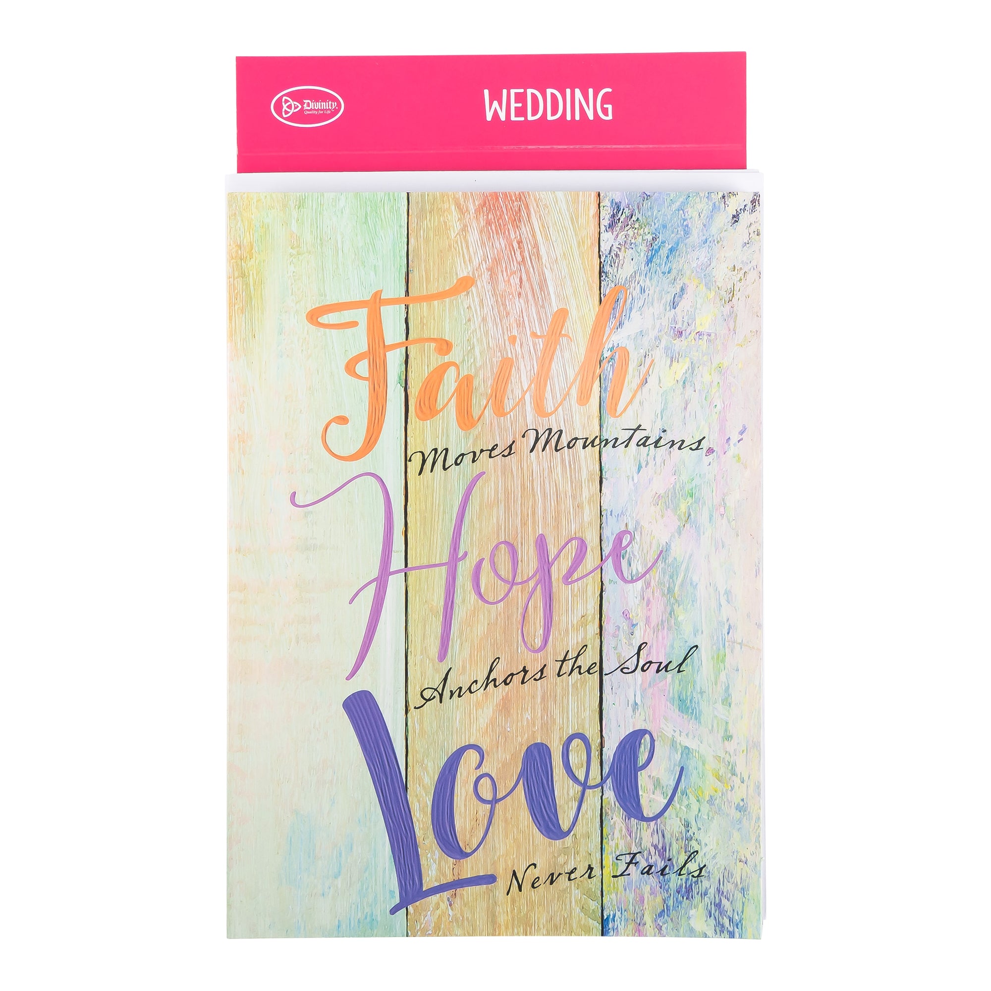 Single Cards - Wedding - Faith Hope Love 1 Corinthians 13:13 (6 pk)