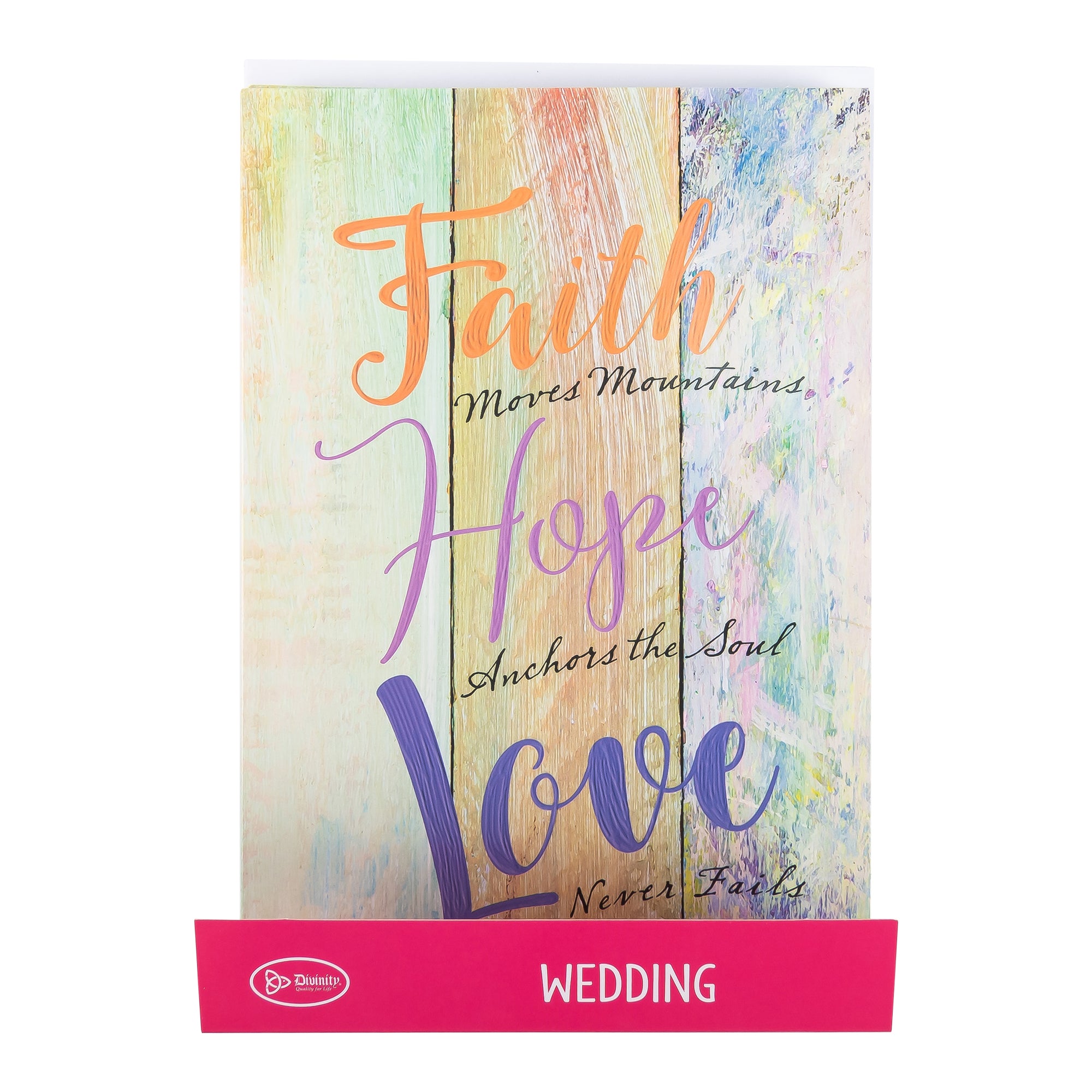 Single Cards - Wedding - Faith Hope Love 1 Corinthians 13:13 (6 pk)