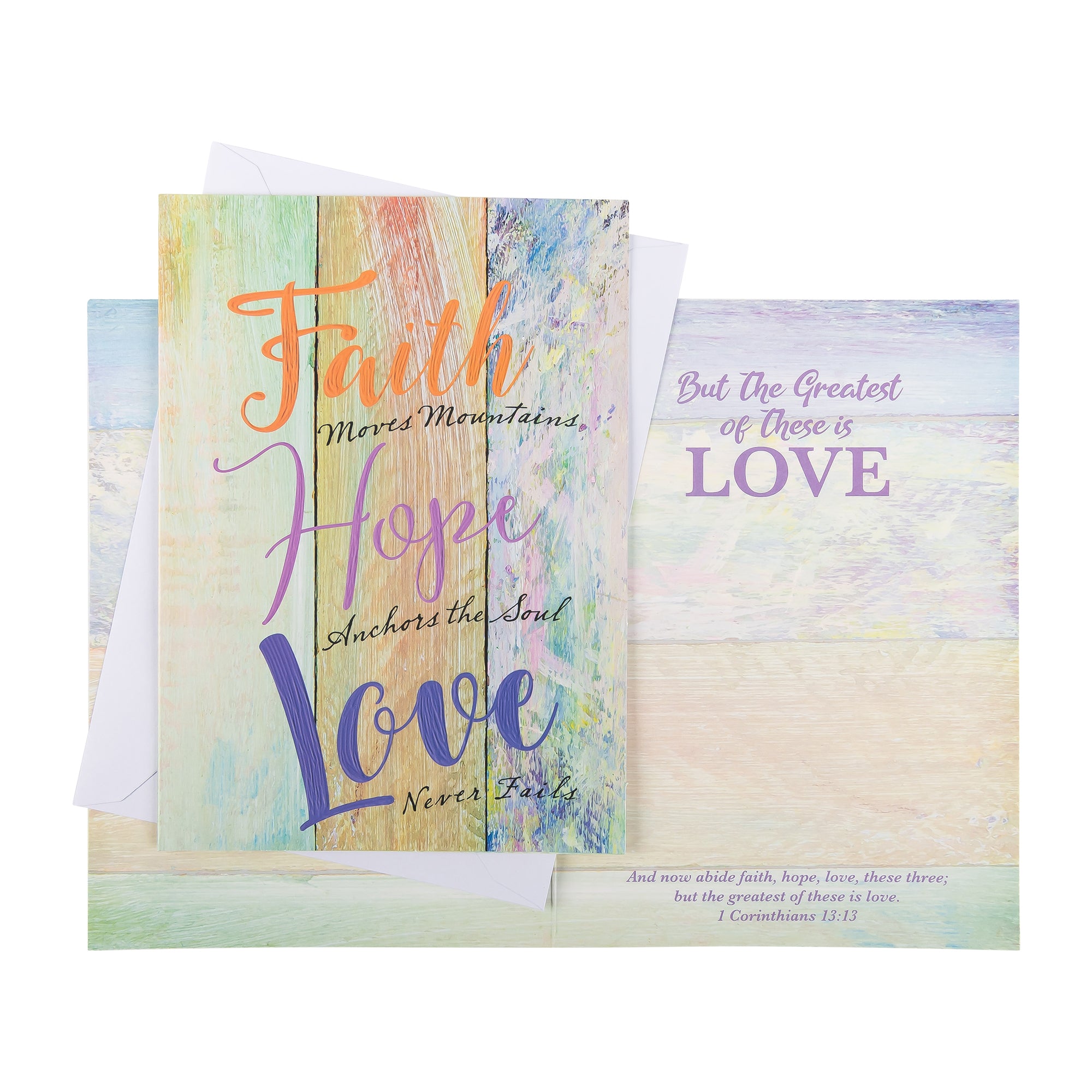 Single Cards - Wedding - Faith Hope Love 1 Corinthians 13:13 (6 pk)