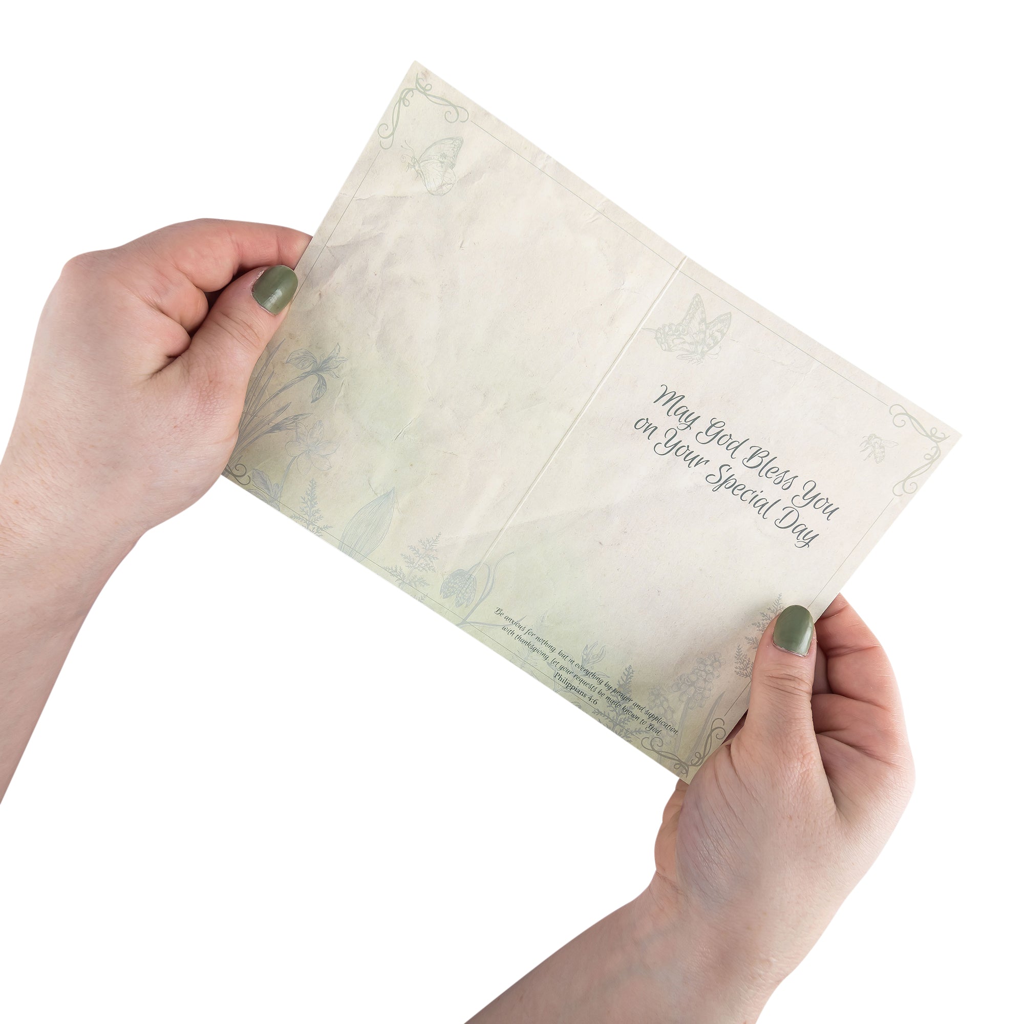 Single Cards - Birthday - Floral Philippians 4:6 (6 pk)