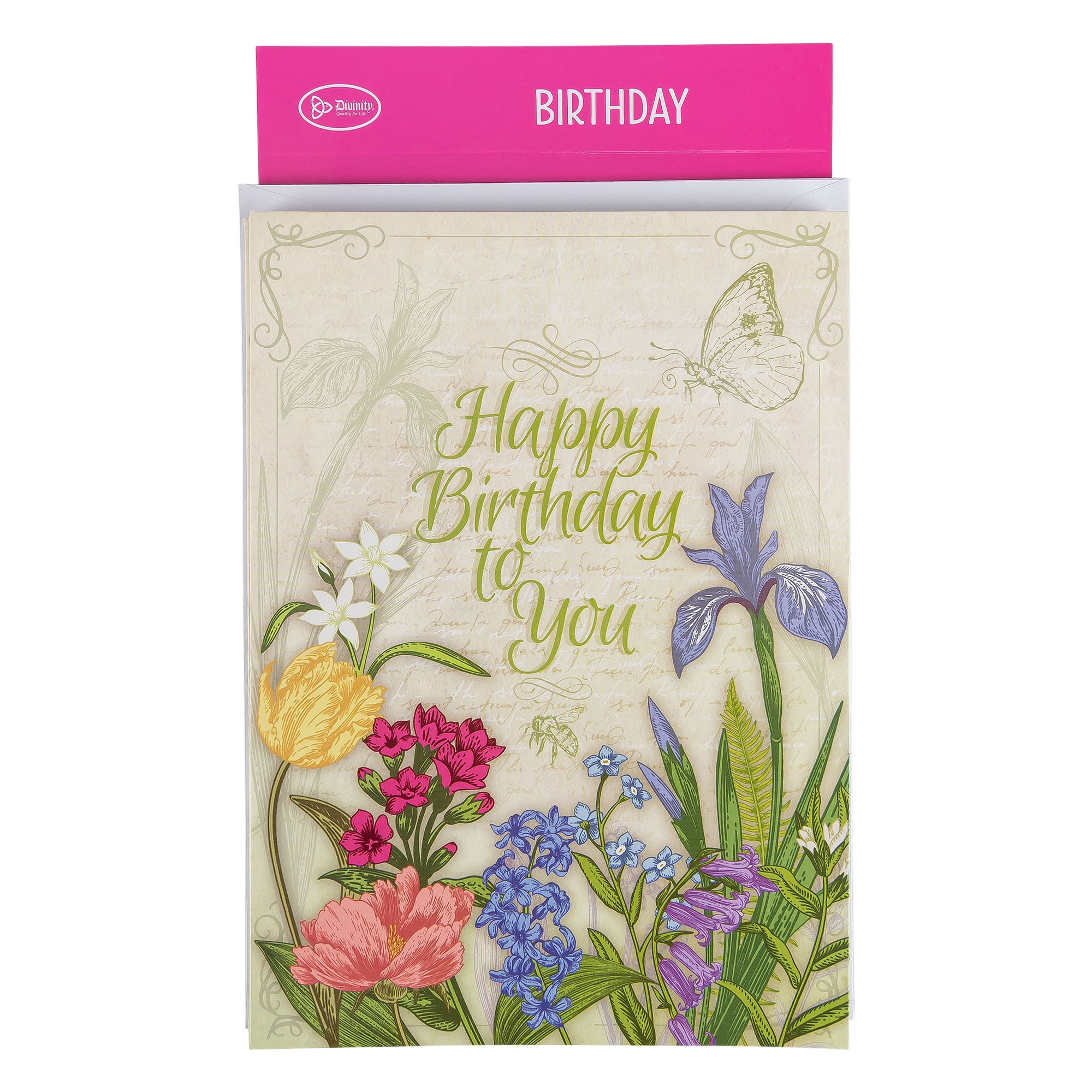 Single Cards - Birthday - Floral Philippians 4:6 (6 pk)
