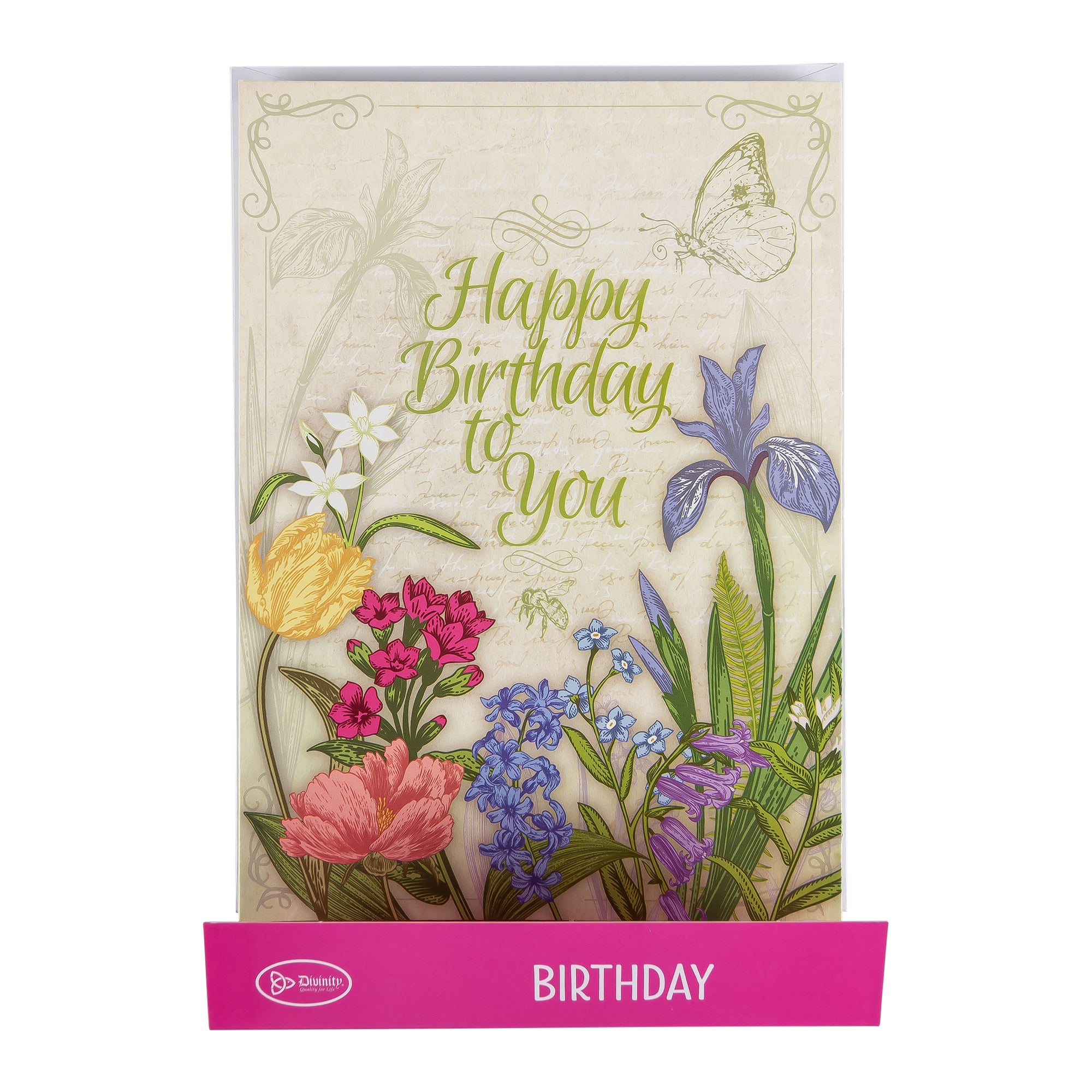 Single Cards - Birthday - Floral Philippians 4:6 (6 pk)