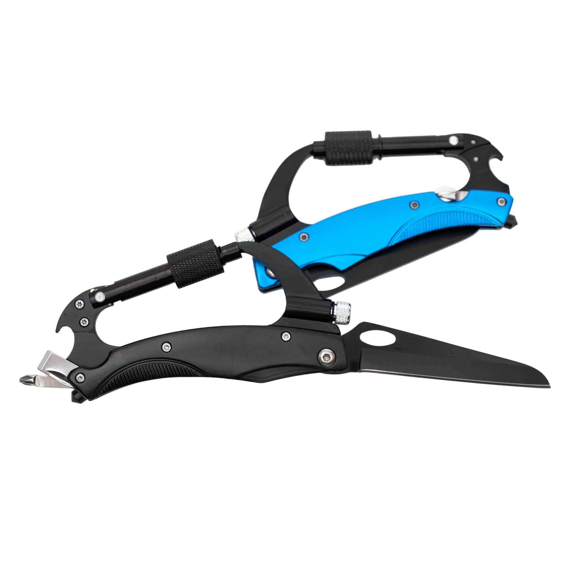 8 in 1 Multi-Tool Climbing Carabiner w/LED