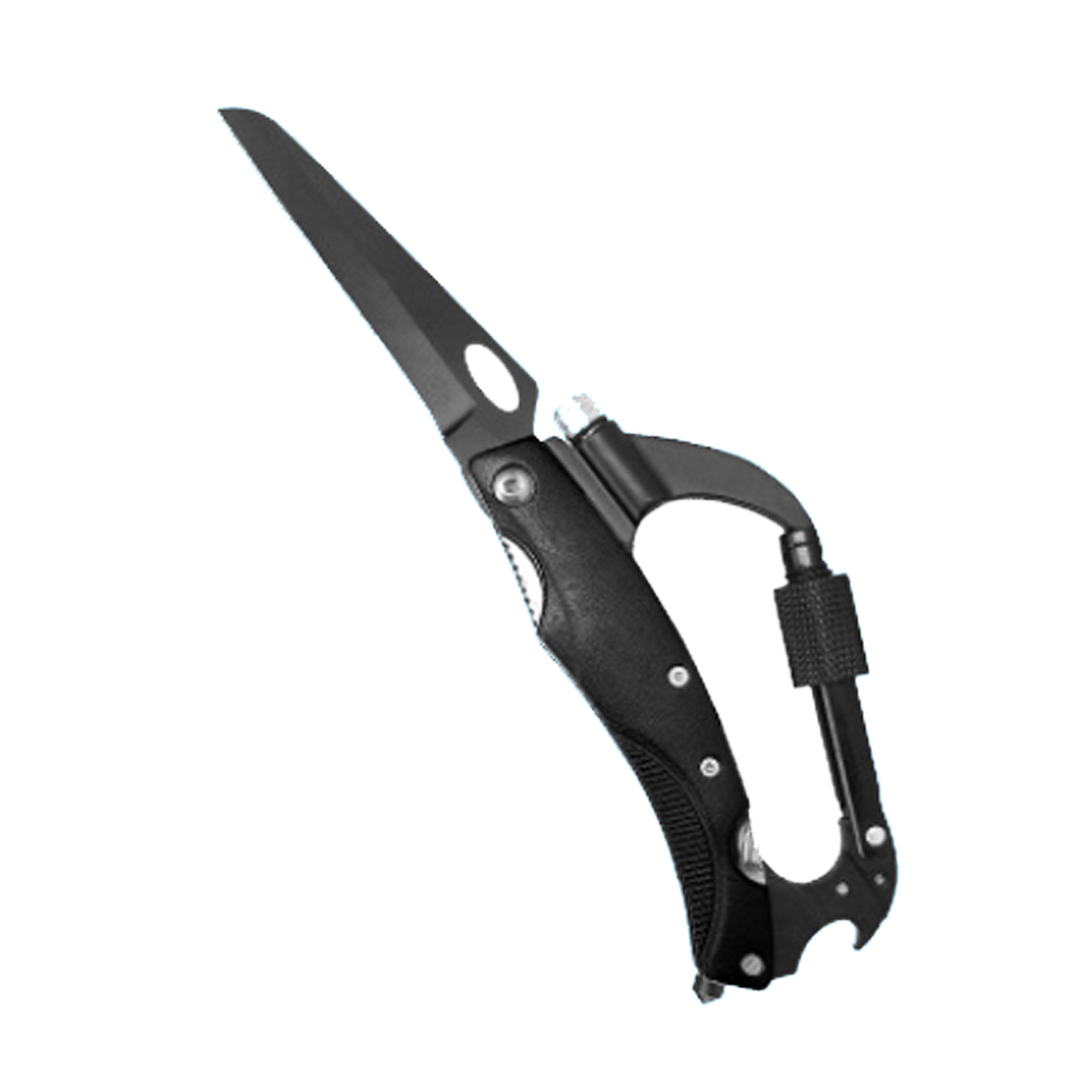 8 in 1 Multi-Tool Climbing Carabiner w/LED