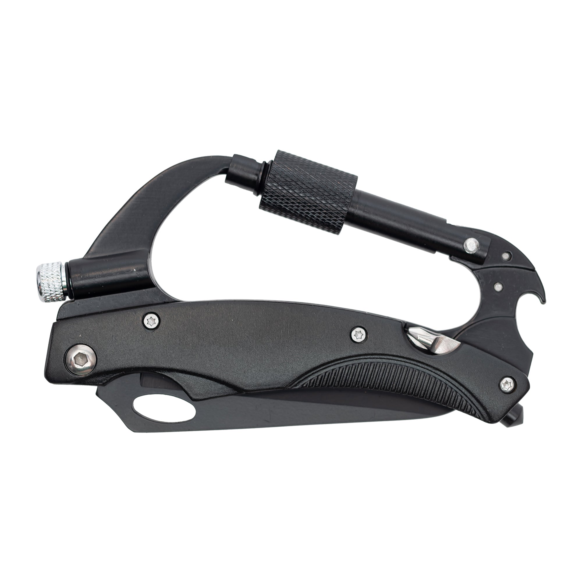 8 in 1 Multi-Tool Climbing Carabiner w/LED