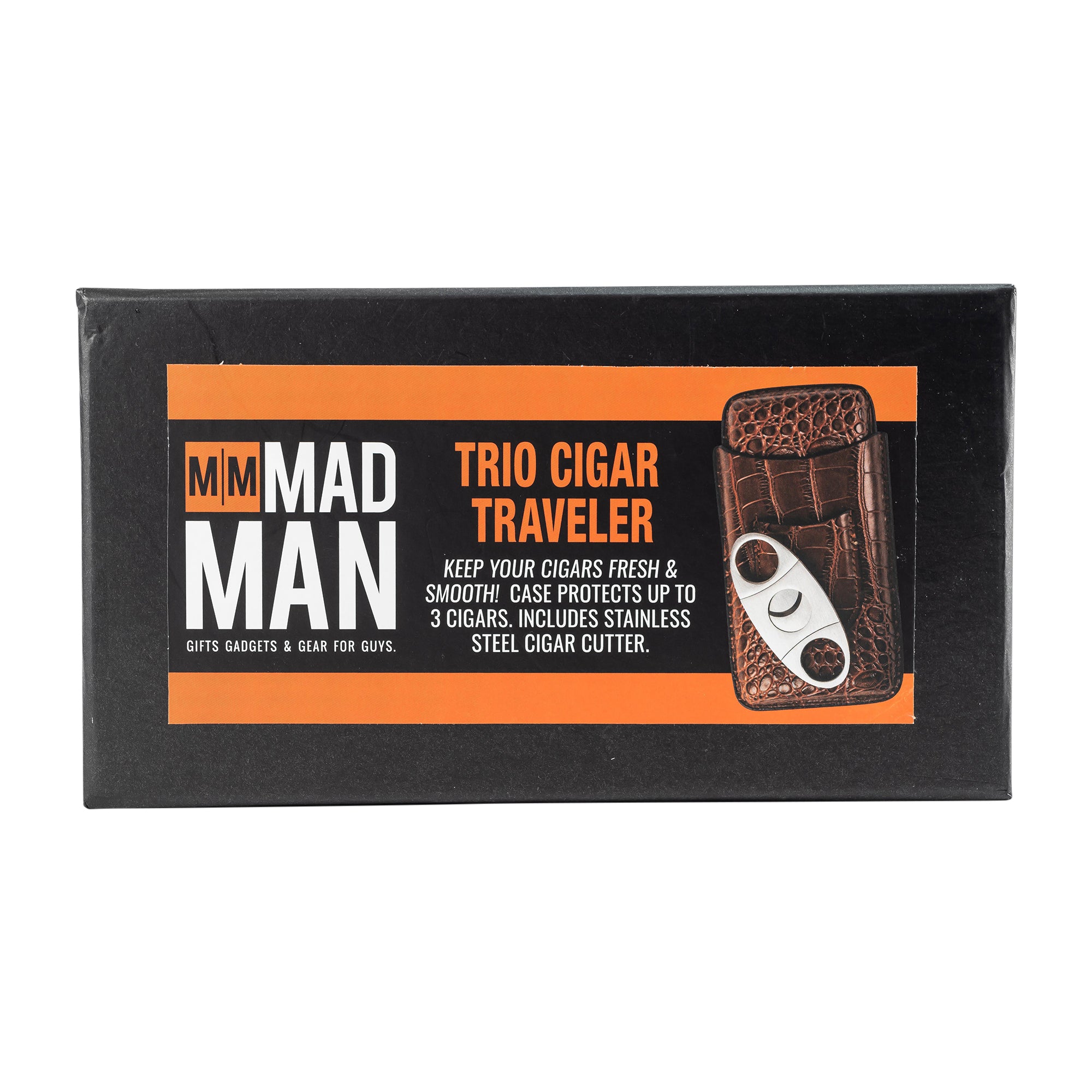 Trio Cigar Traveler with Cutter-Brown