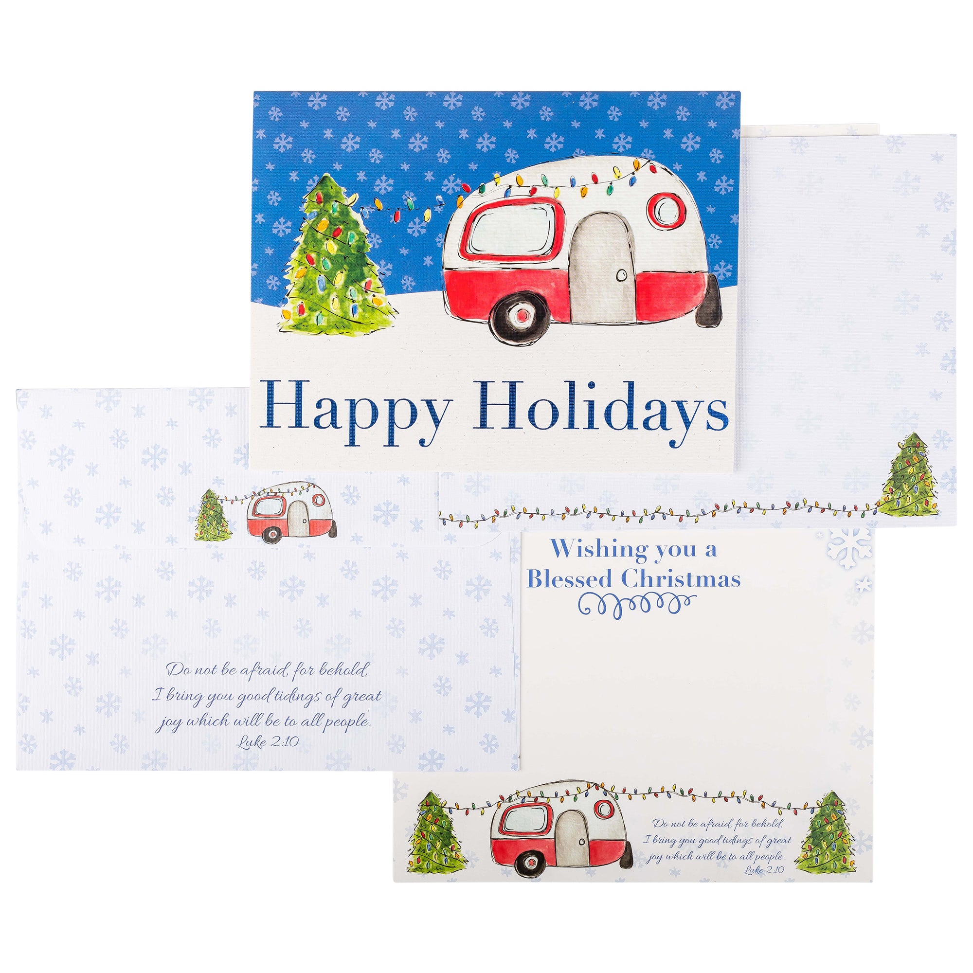 Boxed Christmas Cards: Happy Camper Holiday