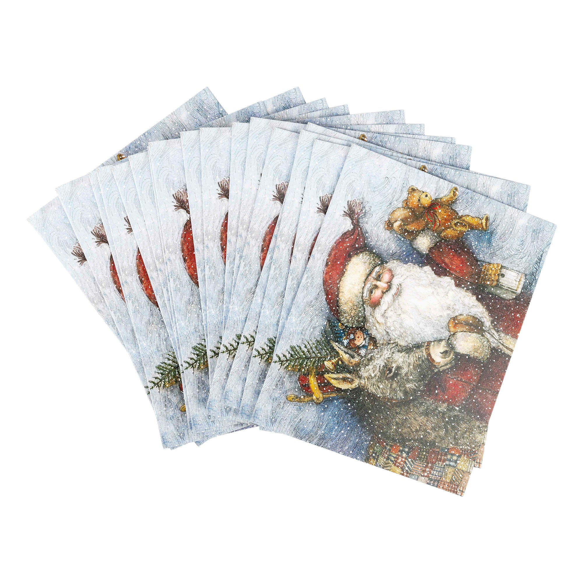 Boxed Christmas Cards: Vintage Santa