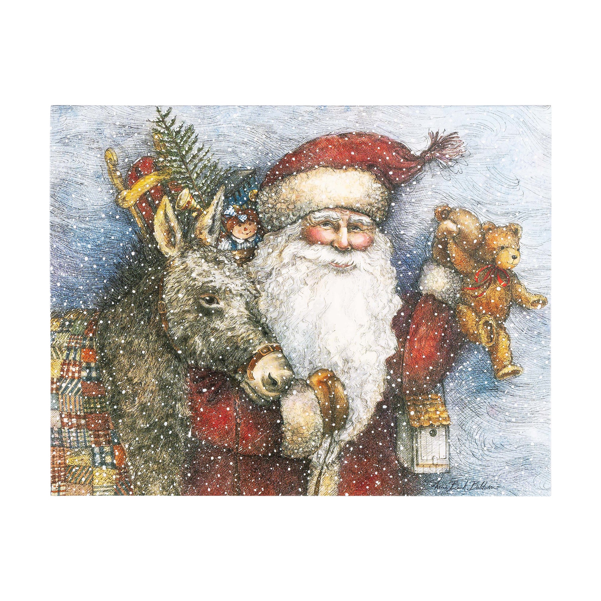 Boxed Christmas Cards: Vintage Santa