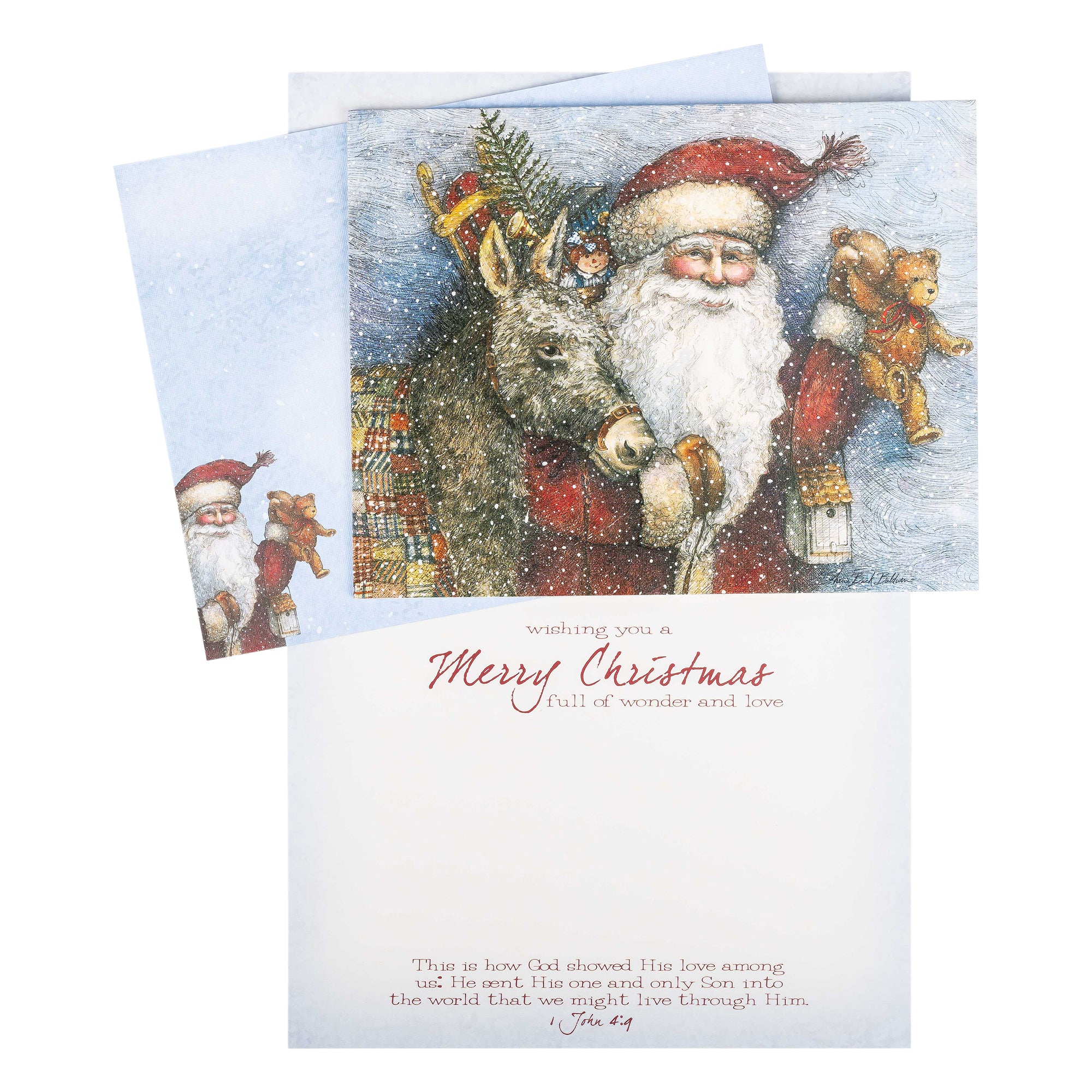 Boxed Christmas Cards: Vintage Santa