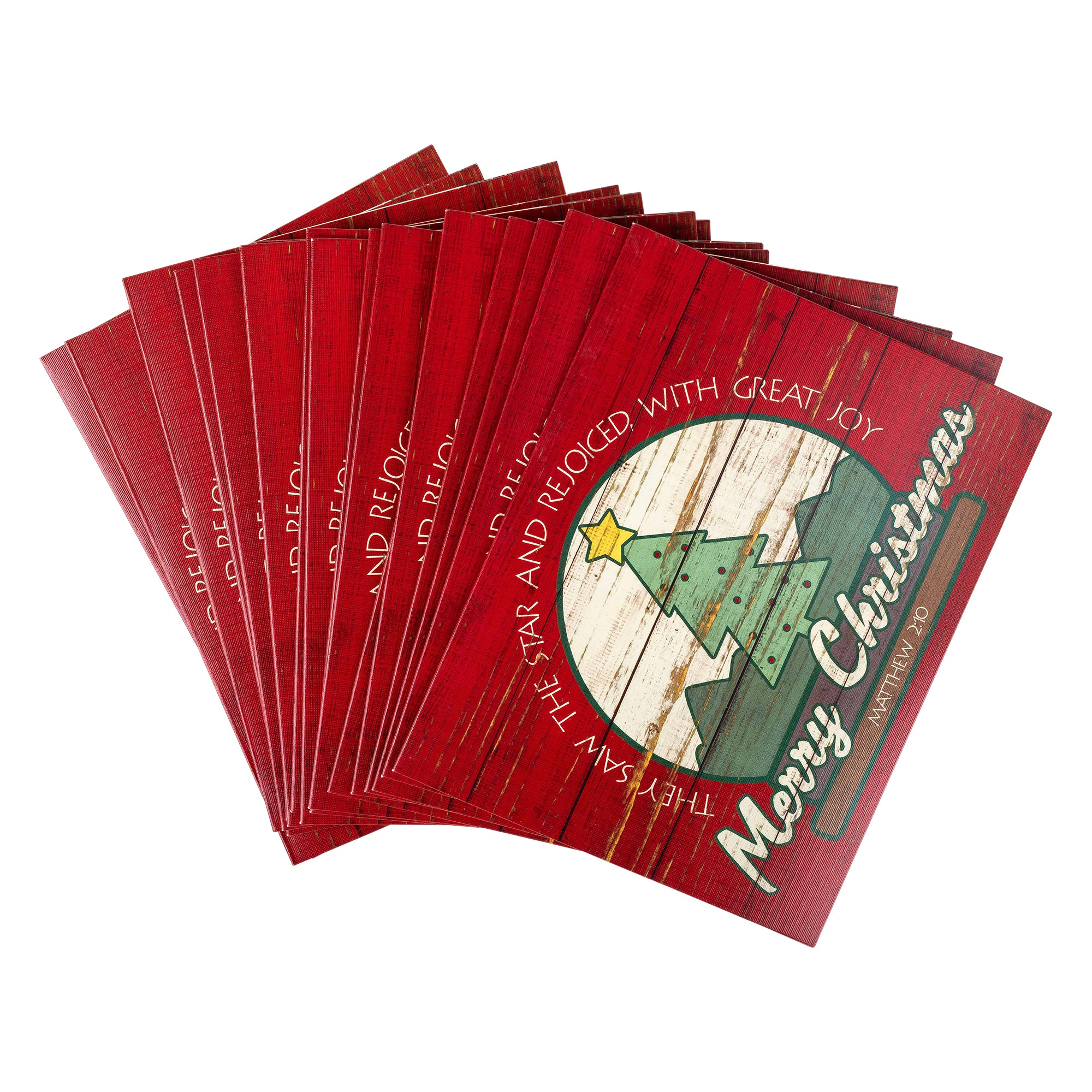 Boxed Christmas Cards: Vintage Wood Christmas Tree