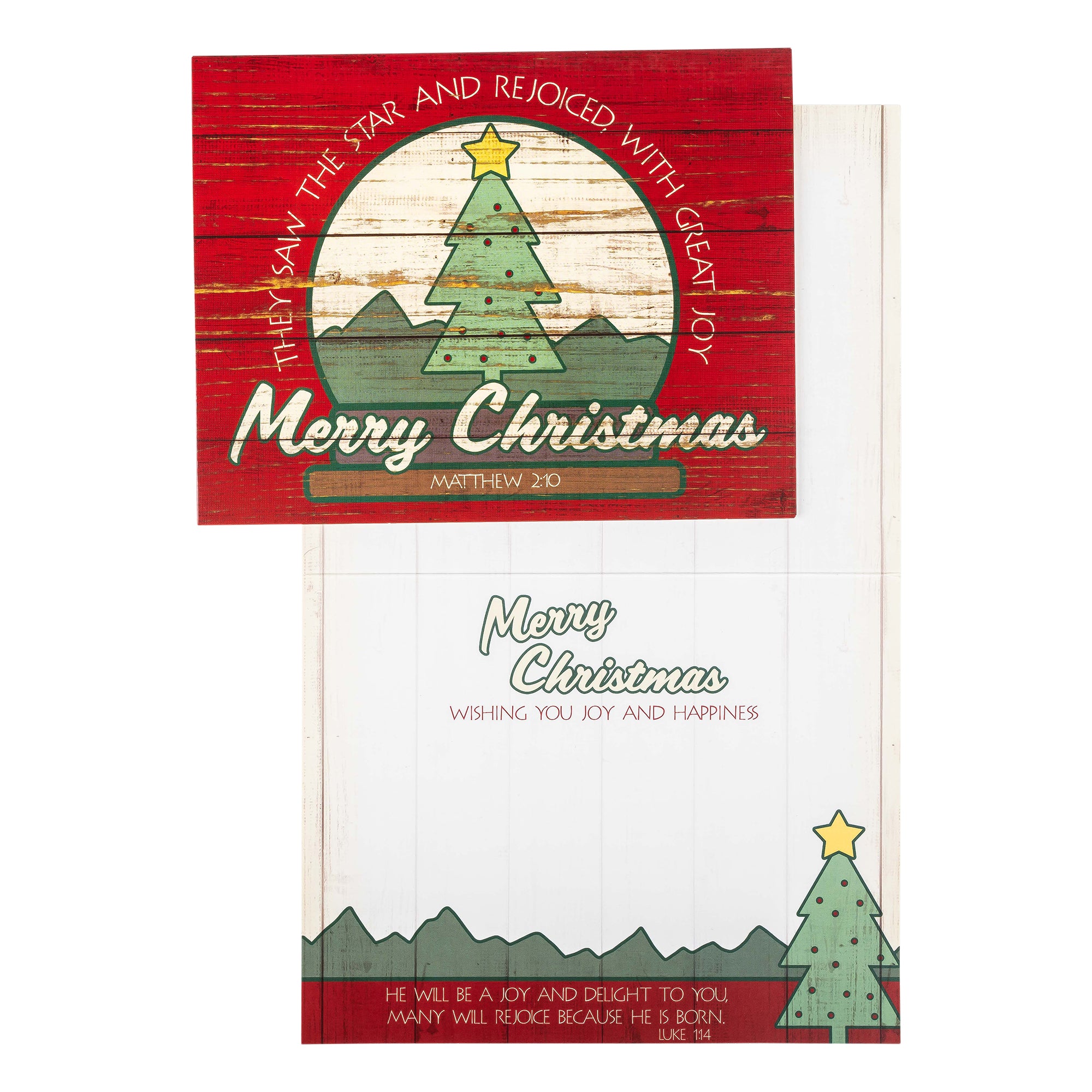 Boxed Christmas Cards: Vintage Wood Christmas Tree