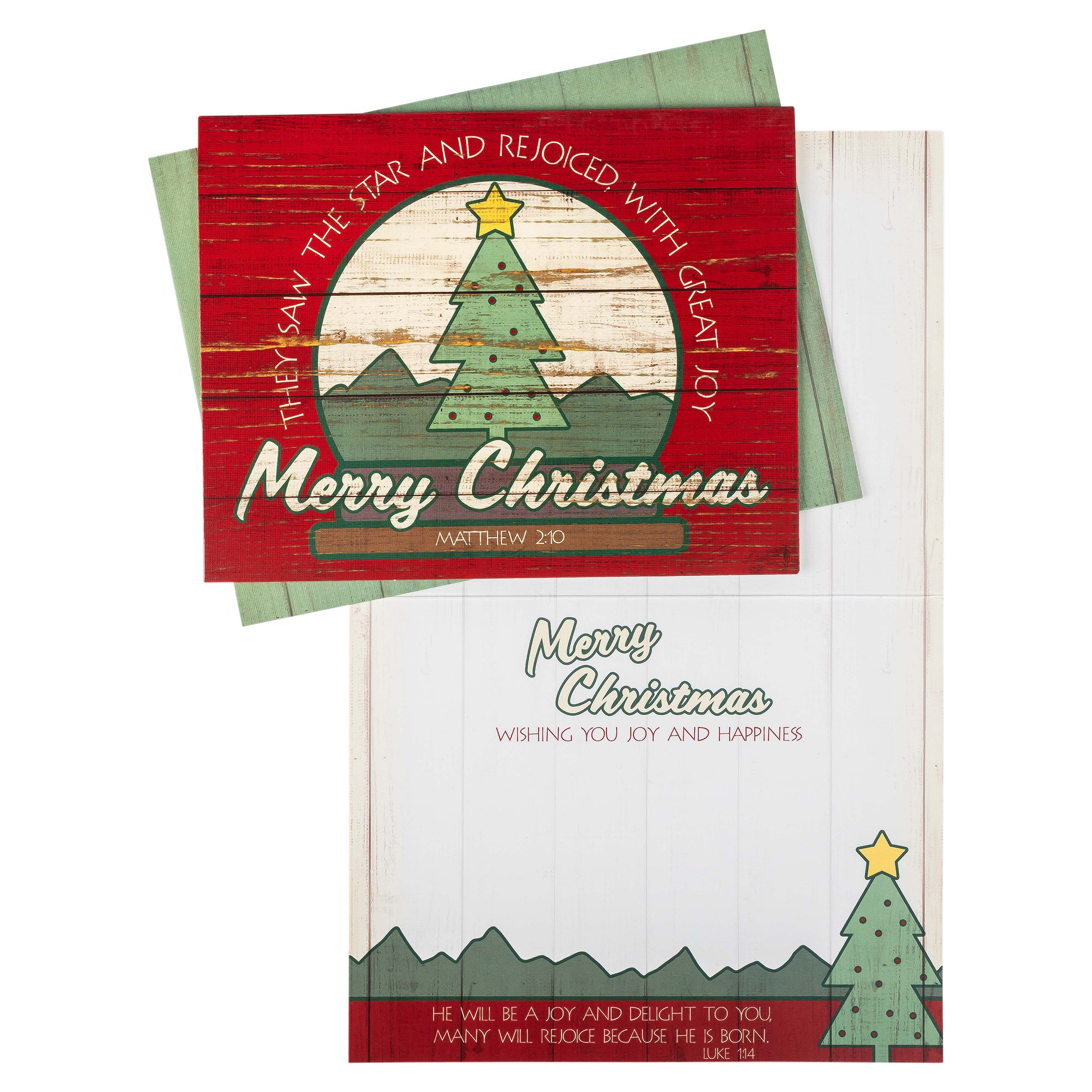 Boxed Christmas Cards: Vintage Wood Christmas Tree