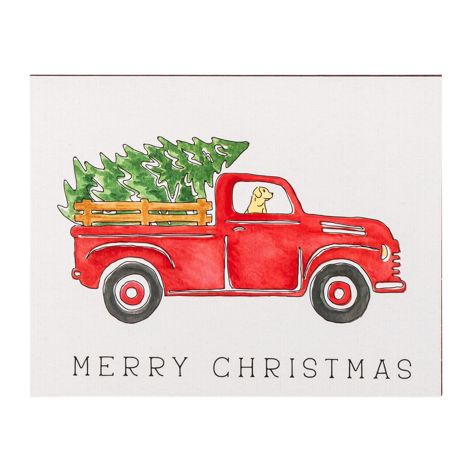 Boxed Christmas Cards: Red Plaid Truck