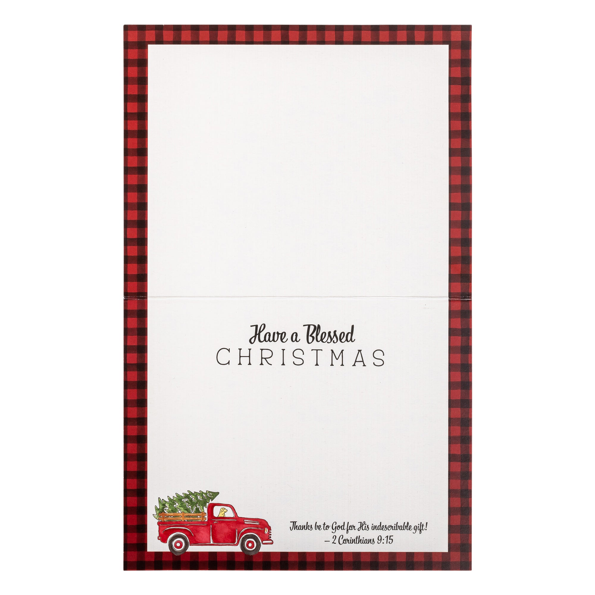 Boxed Christmas Cards: Red Plaid Truck
