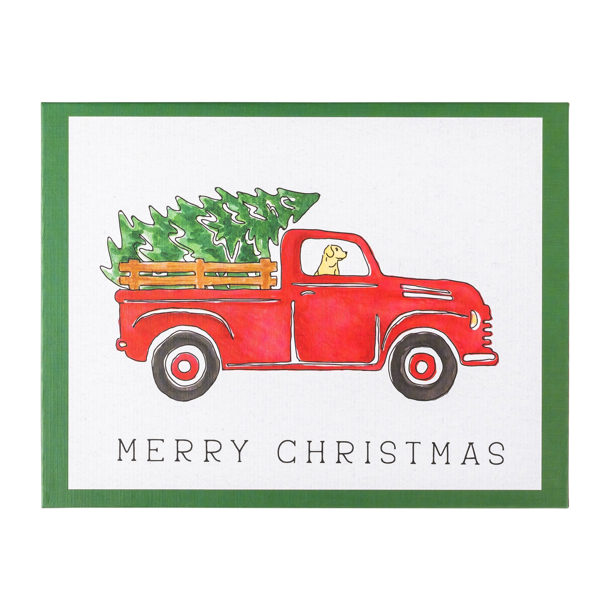 Boxed Christmas Cards: Red Plaid Truck