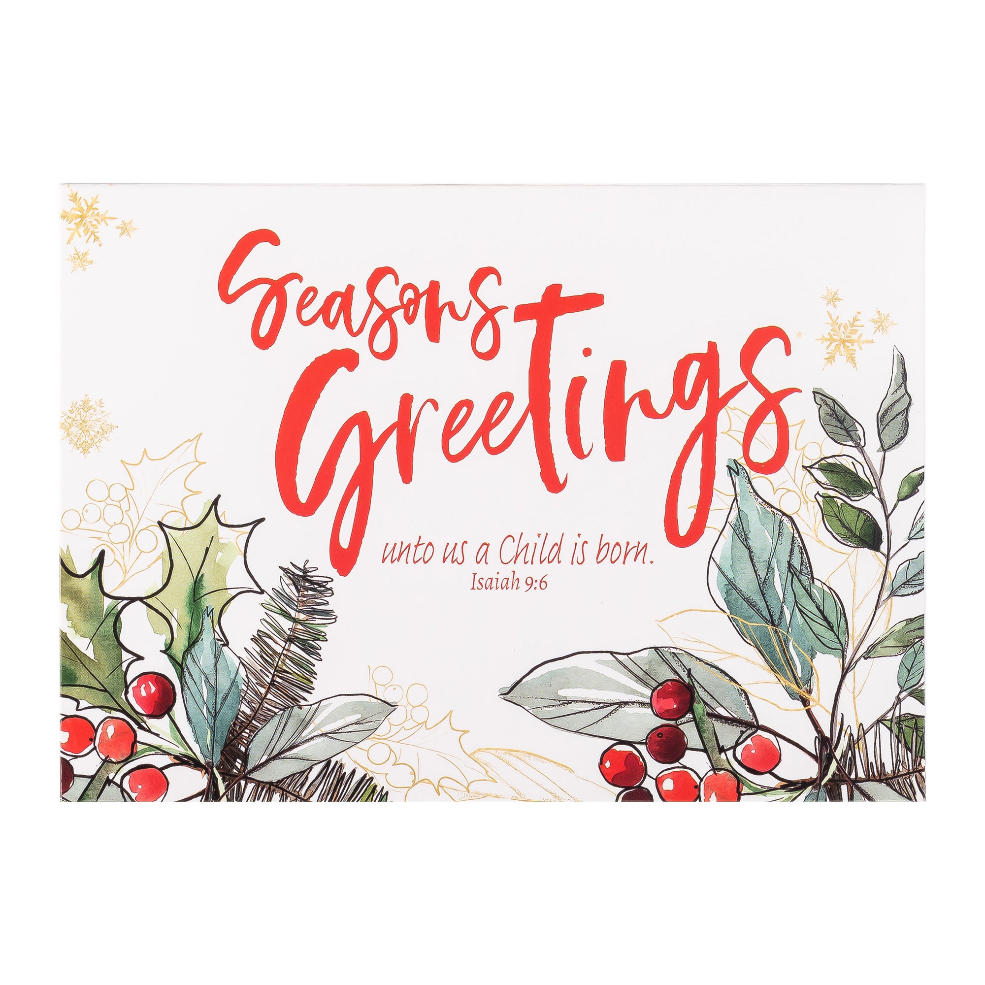 Boxed Christmas Cards: Holly Merry Christmas