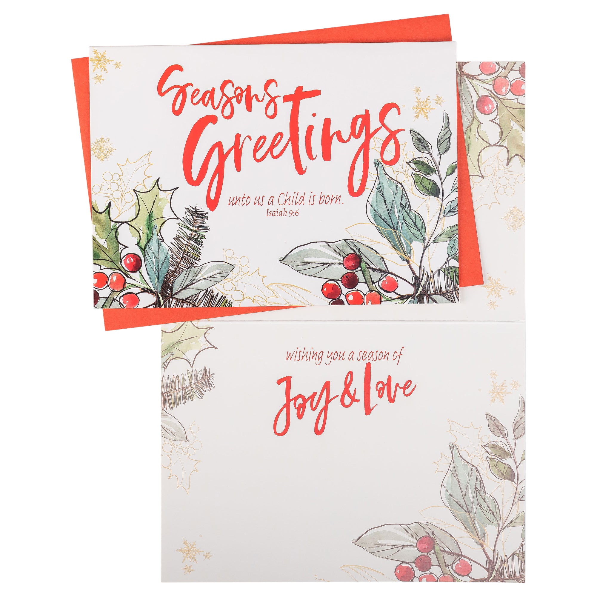 Boxed Christmas Cards: Holly Merry Christmas