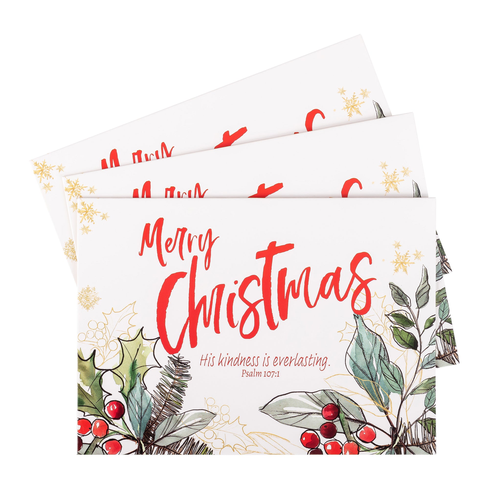 Boxed Christmas Cards: Holly Merry Christmas