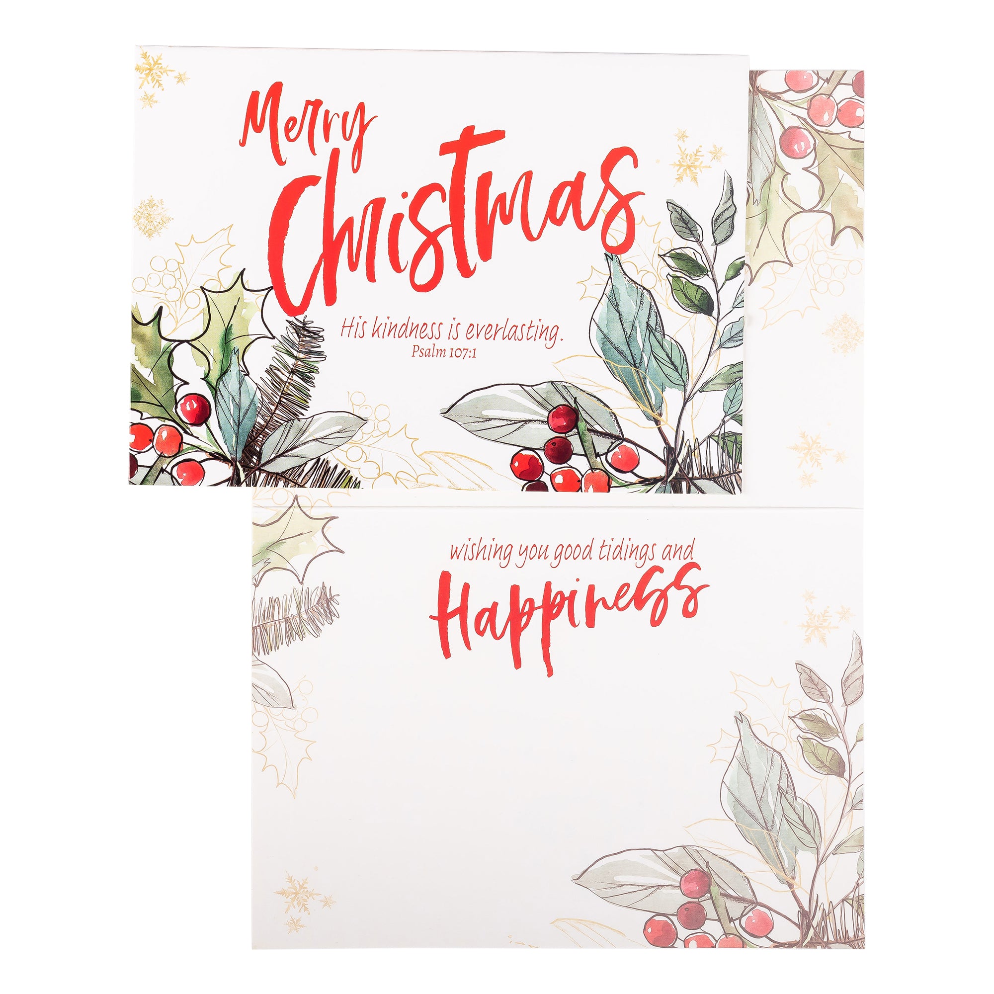 Boxed Christmas Cards: Holly Merry Christmas