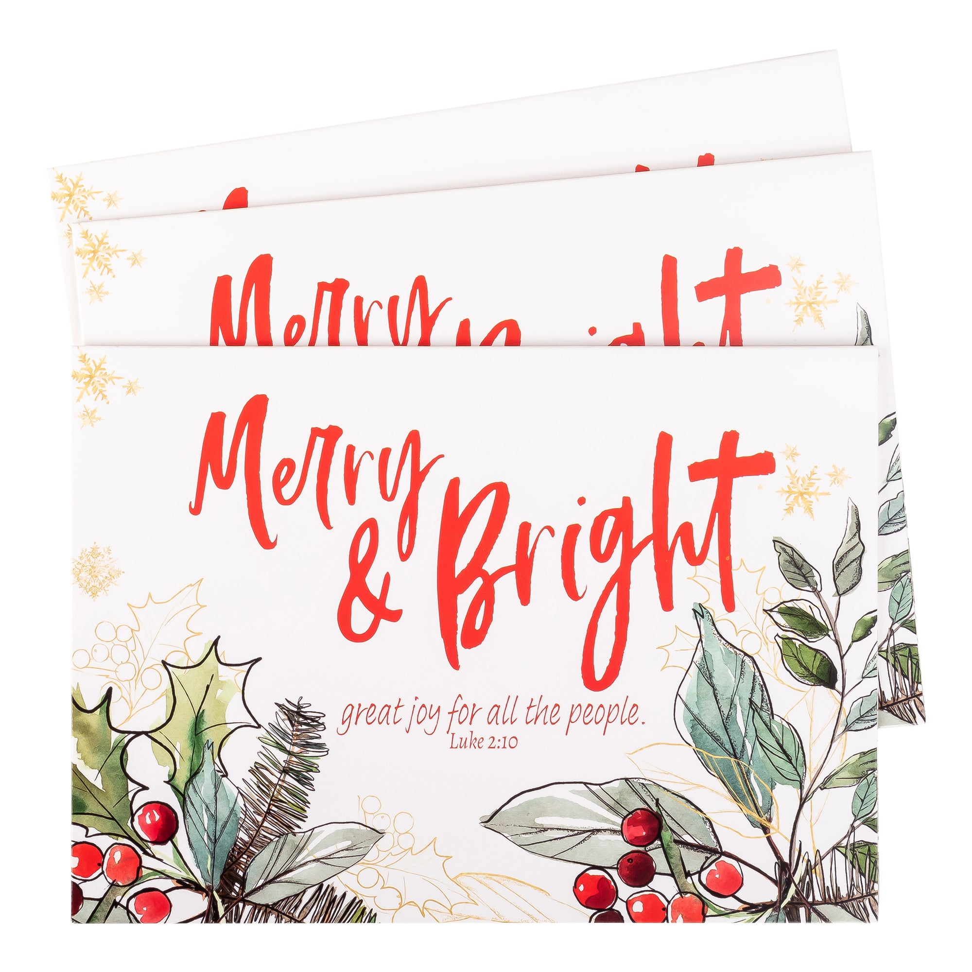 Boxed Christmas Cards: Holly Merry Christmas