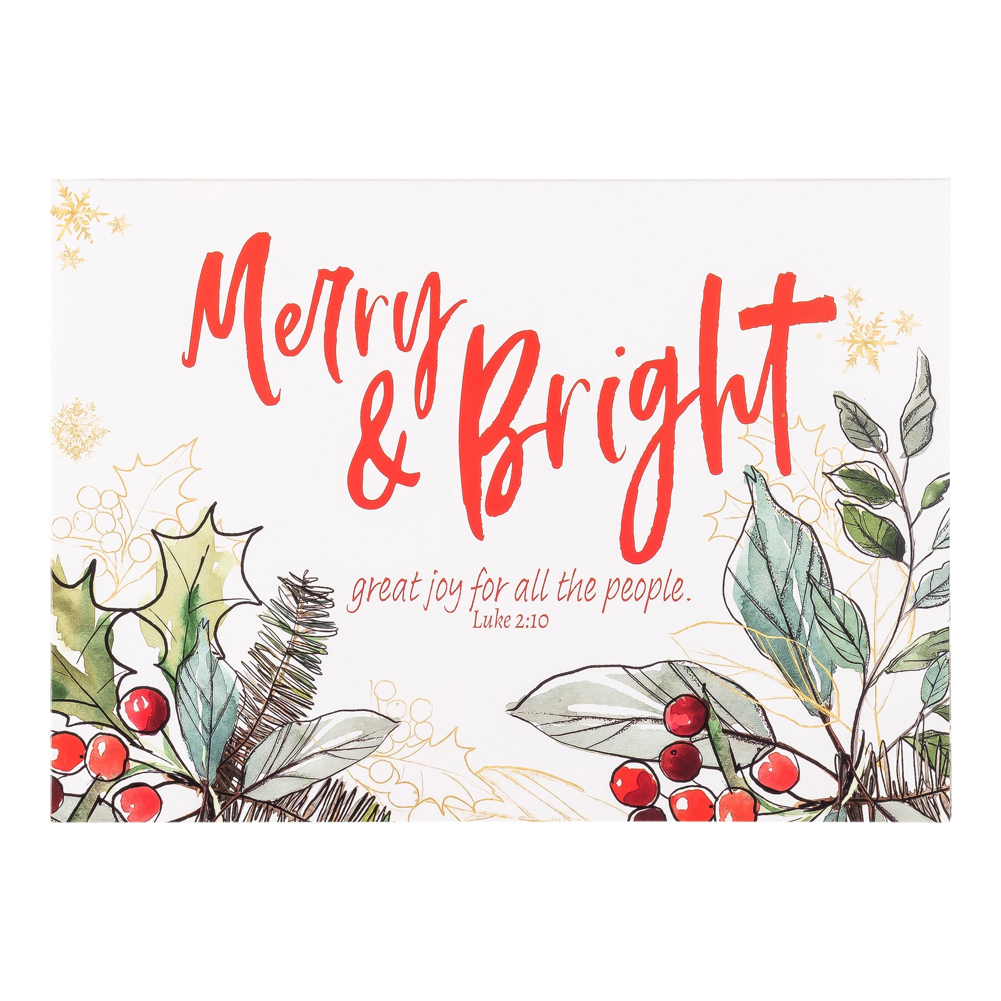 Boxed Christmas Cards: Holly Merry Christmas