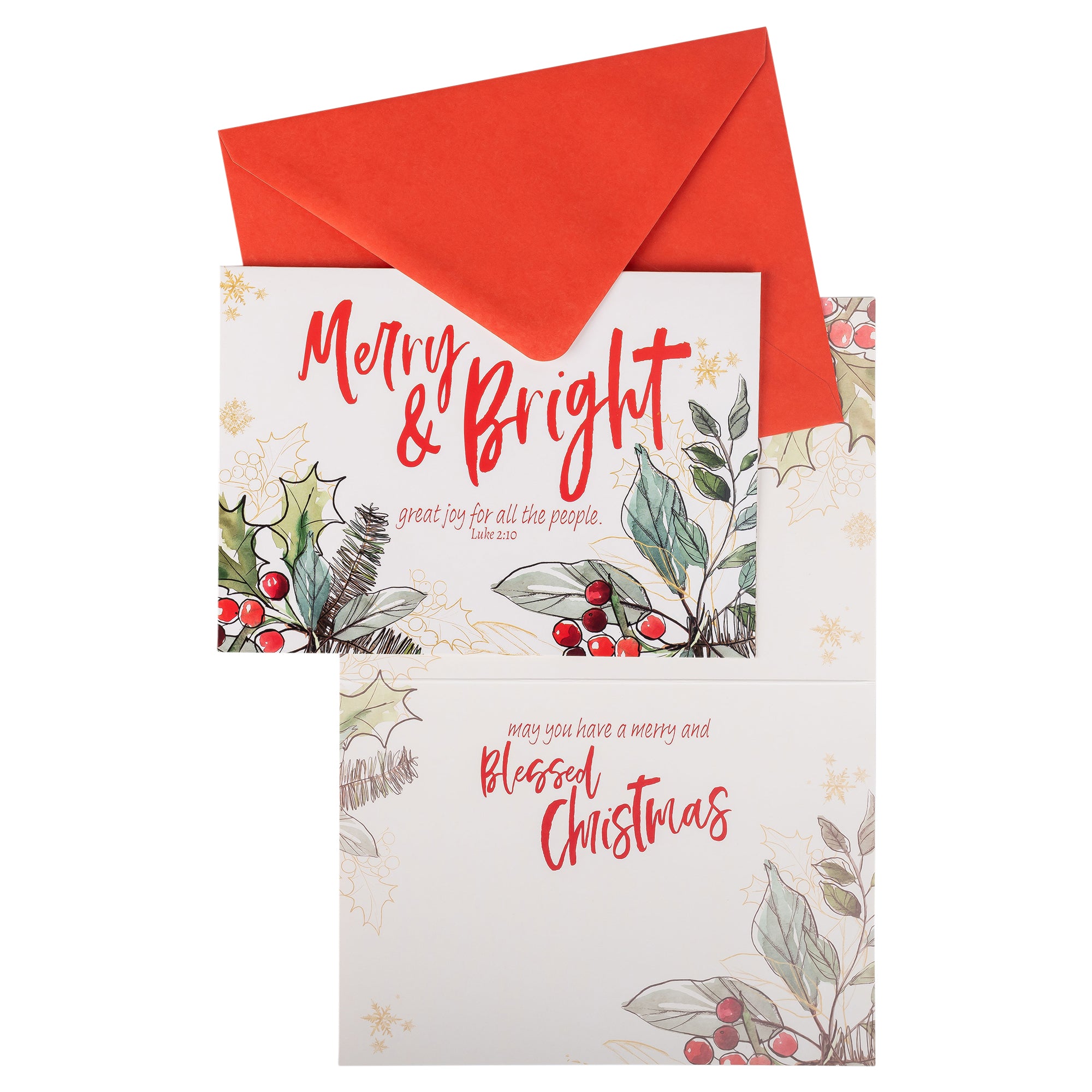 Boxed Christmas Cards: Holly Merry Christmas