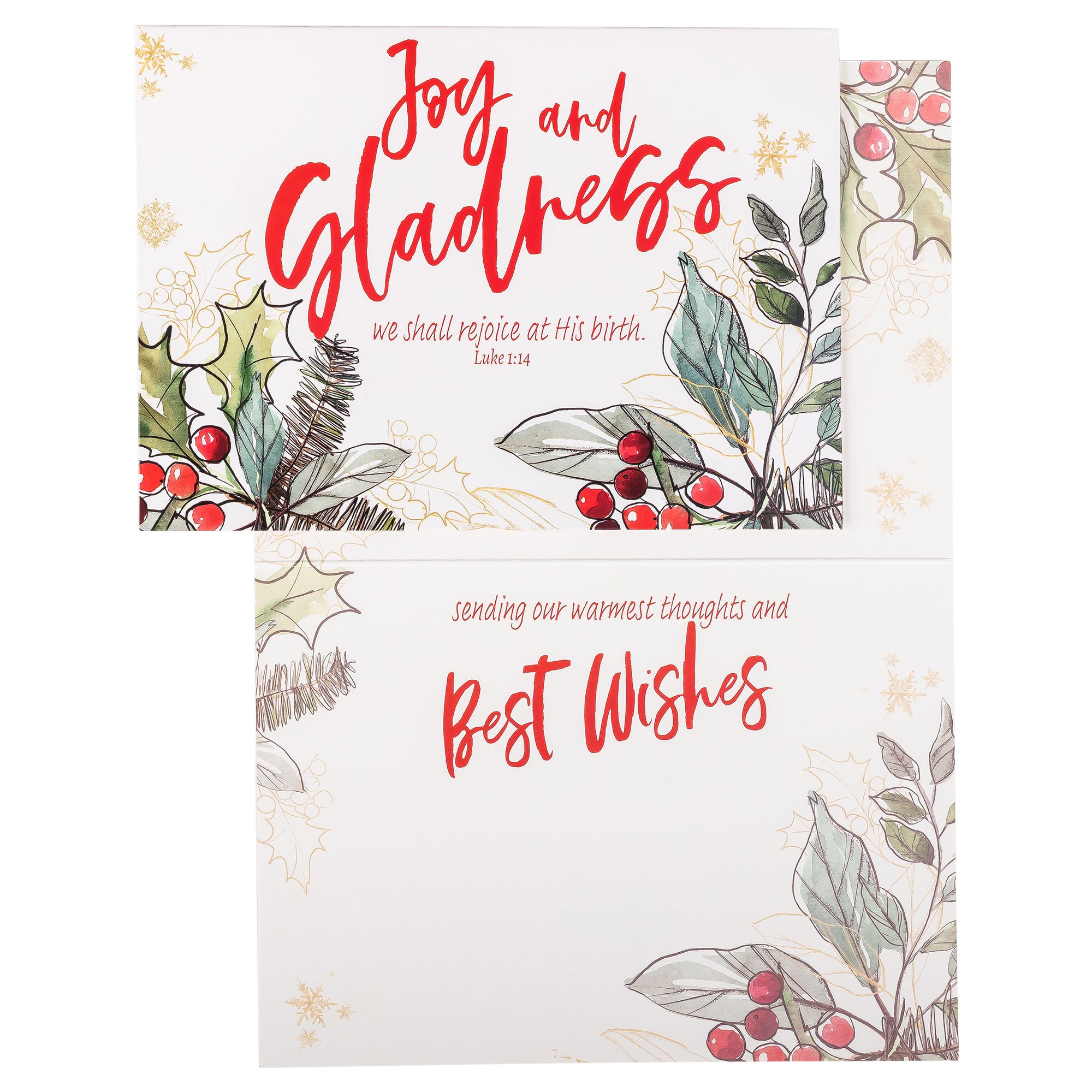 Boxed Christmas Cards: Holly Merry Christmas