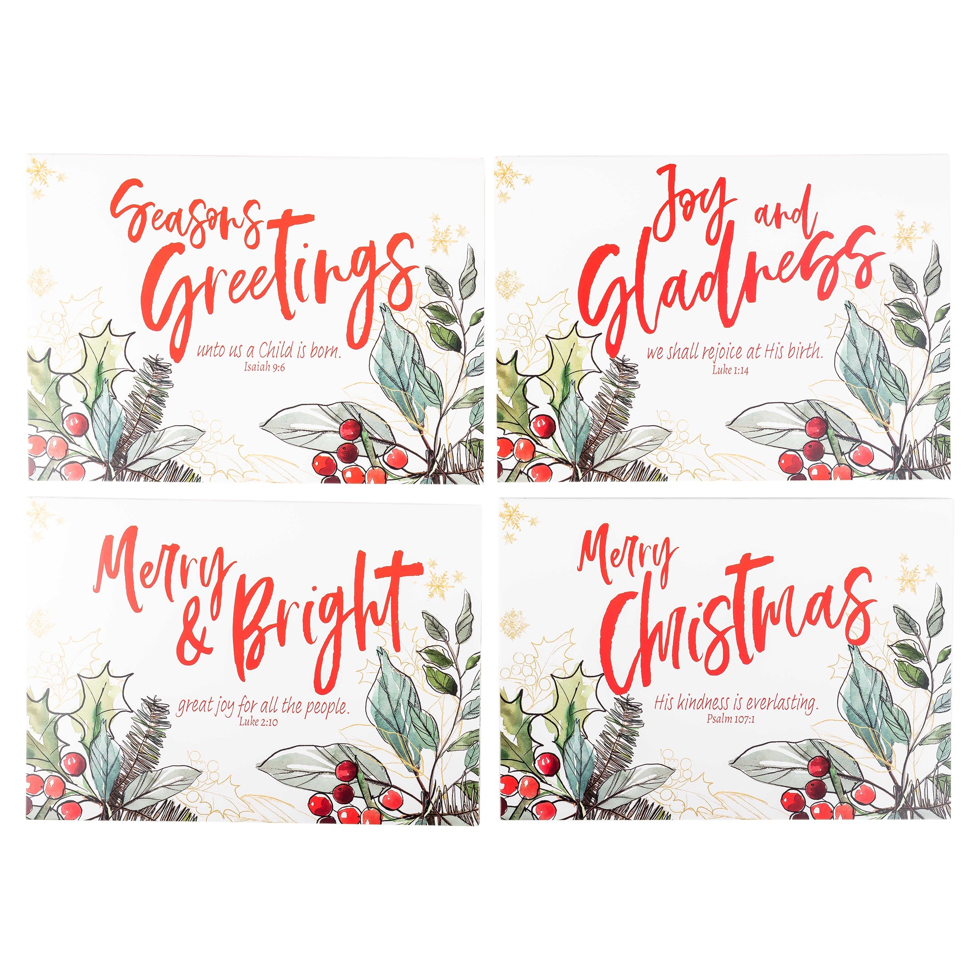 Boxed Christmas Cards: Holly Merry Christmas