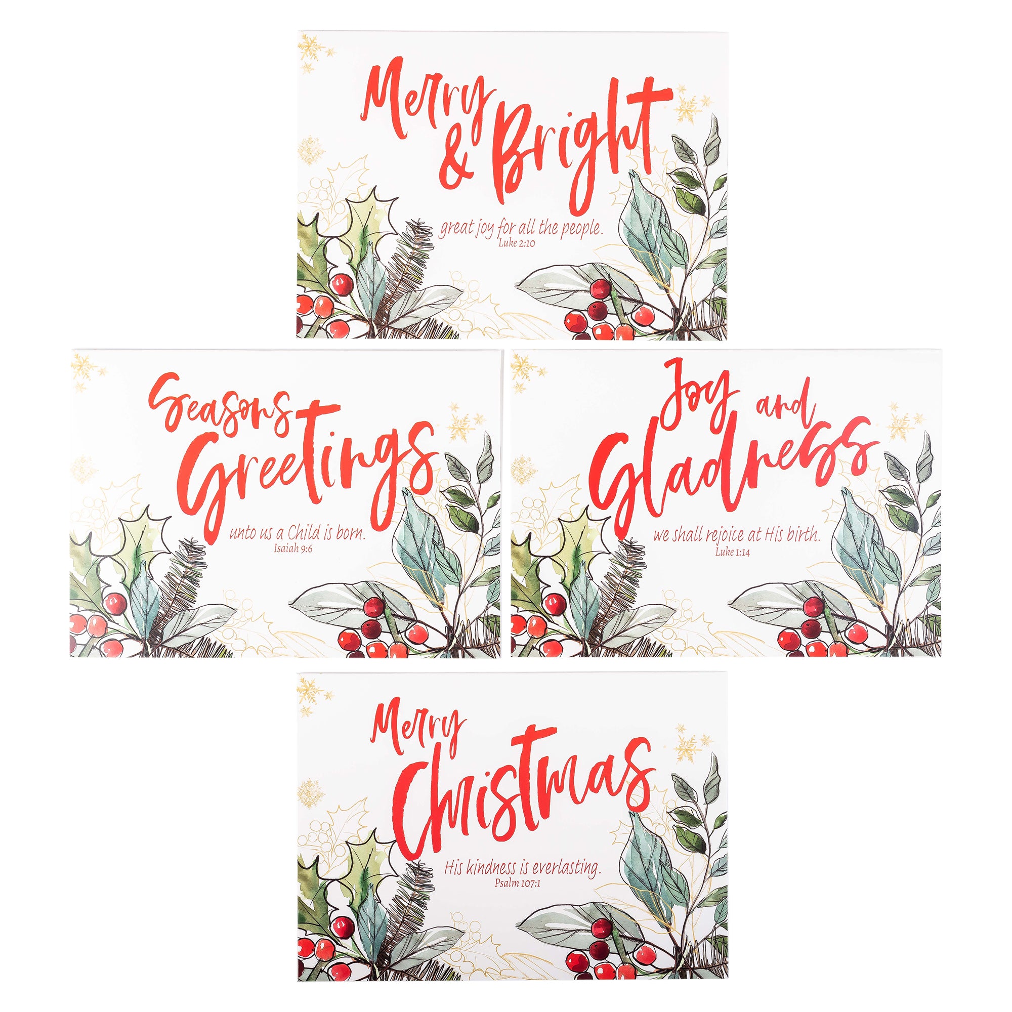 Boxed Christmas Cards: Holly Merry Christmas