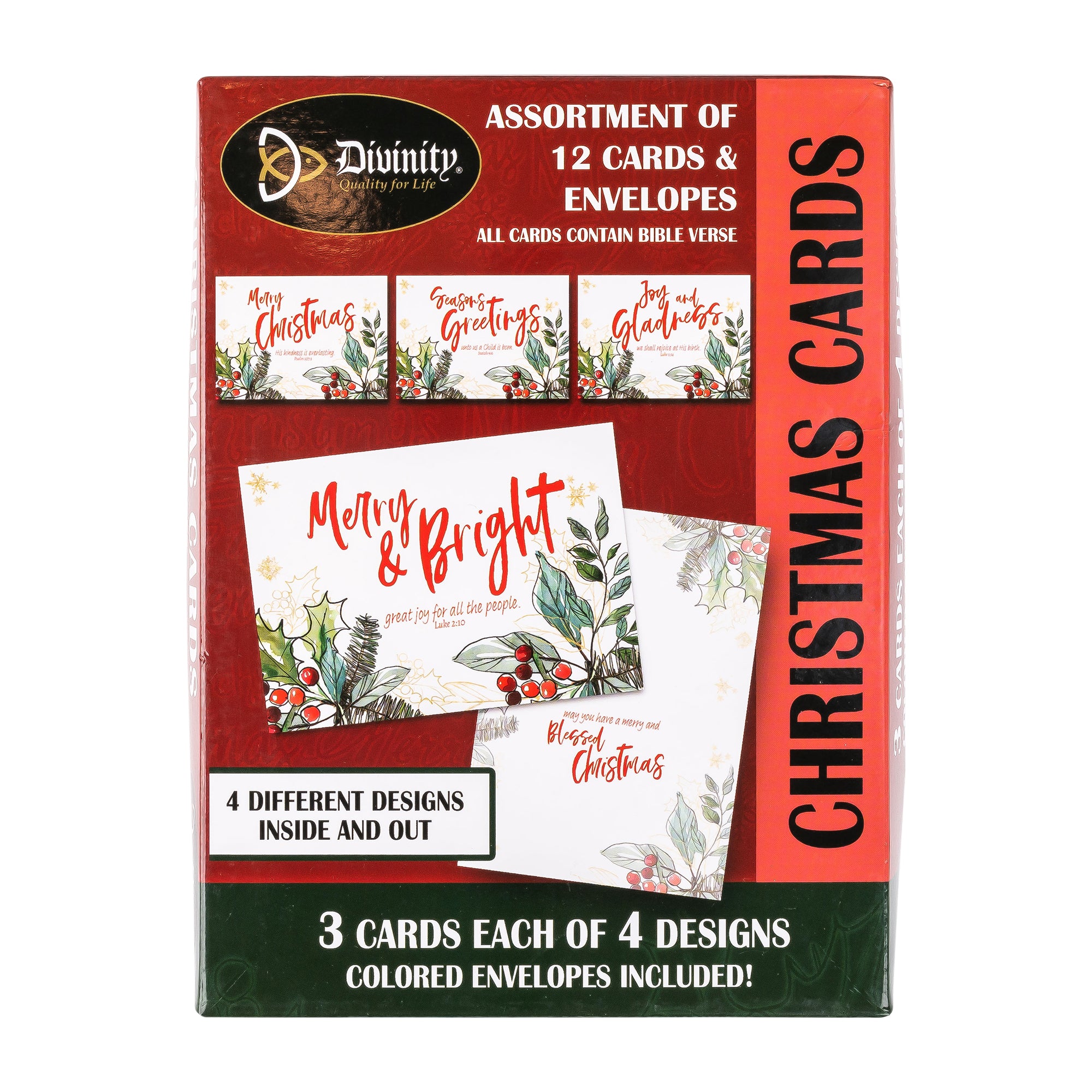 Boxed Christmas Cards: Holly Merry Christmas