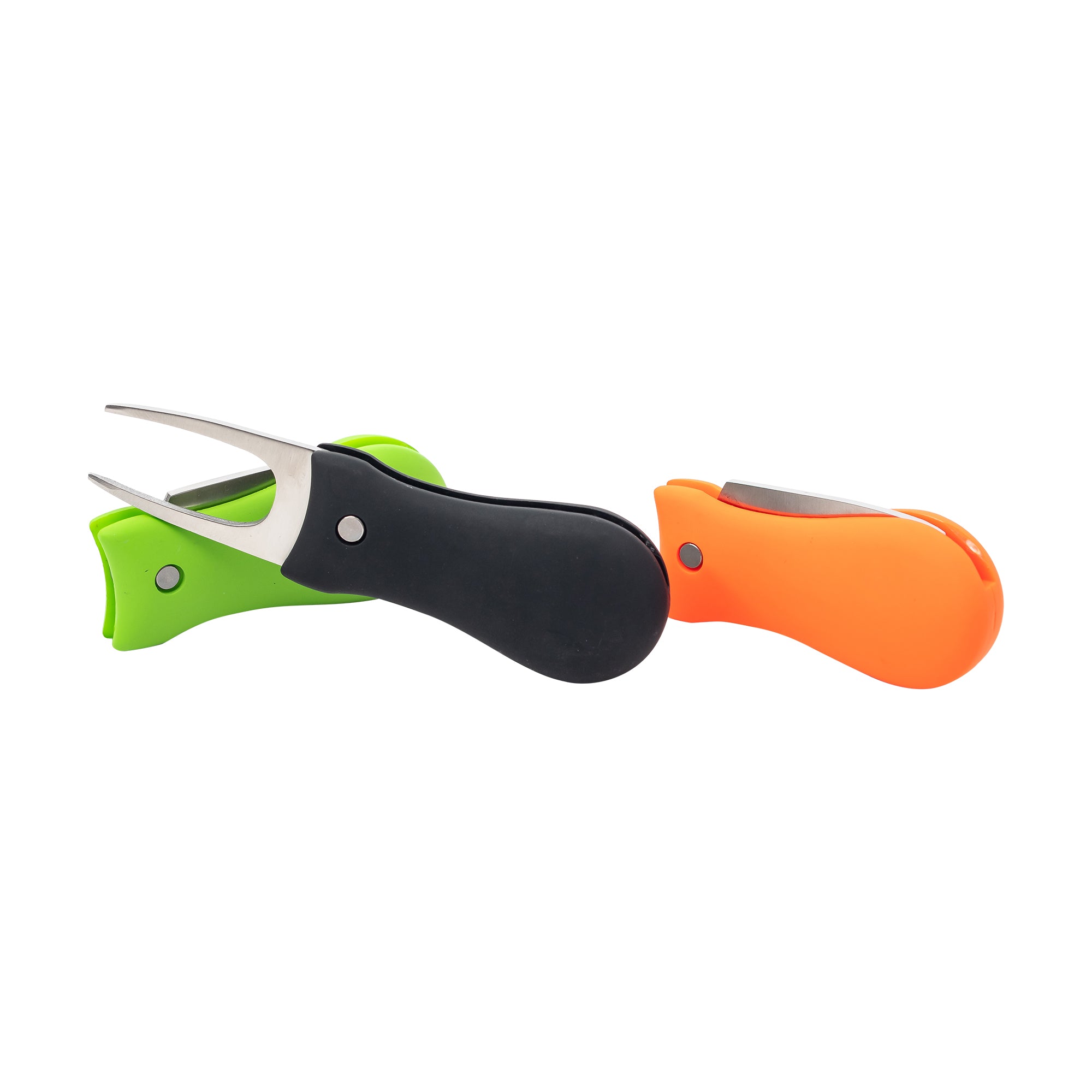 Golfer's Divot Tool Pre-Loaded Display (24 pcs) 8 ea Black, Green, Orange