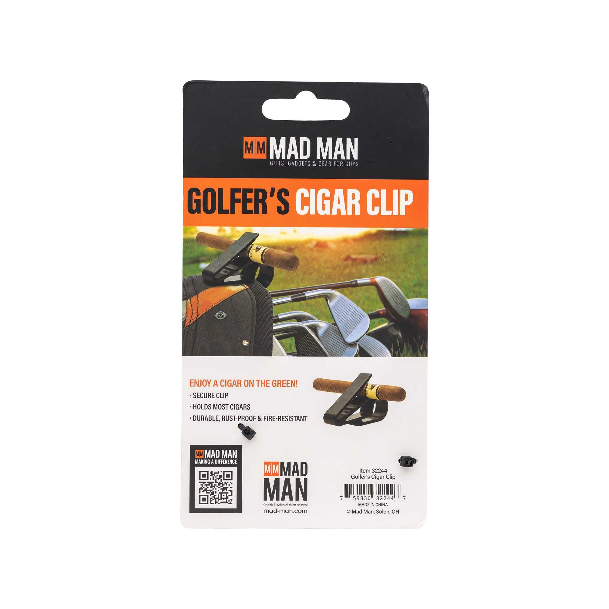 Golfer's Cigar Clip